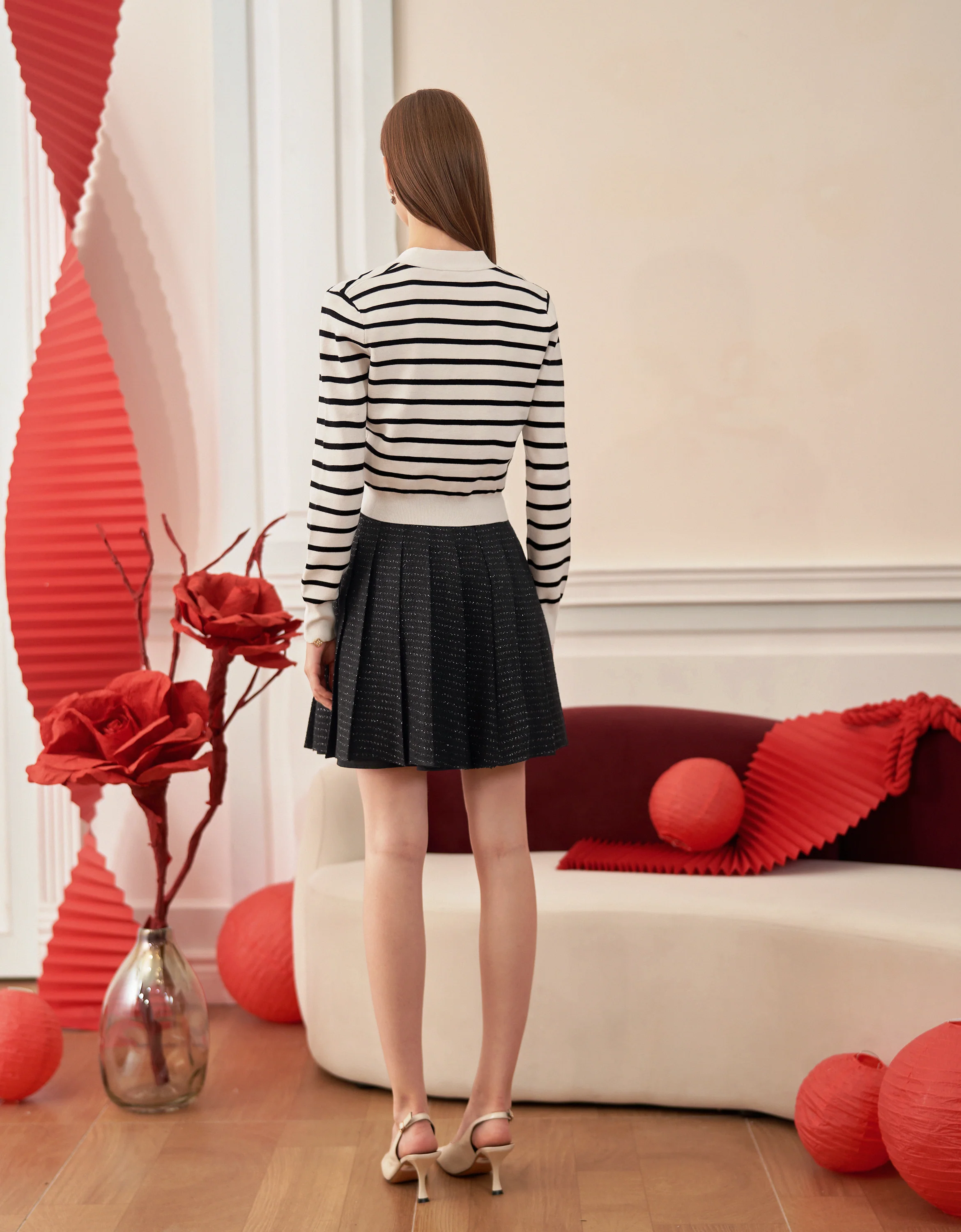 Long Sleeve Striped Cardigan - Image 3