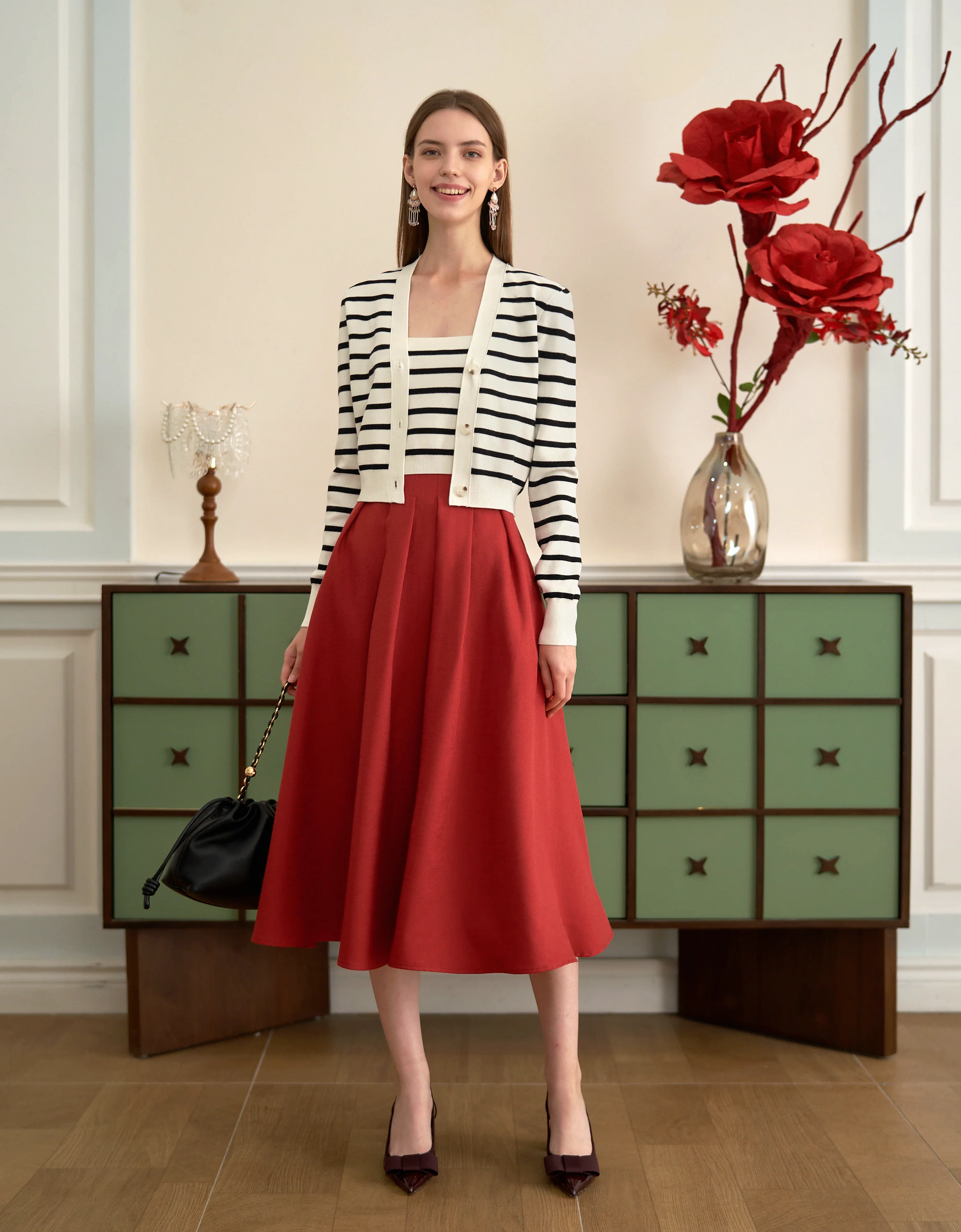 Long Sleeve Striped Cardigan - Image 4