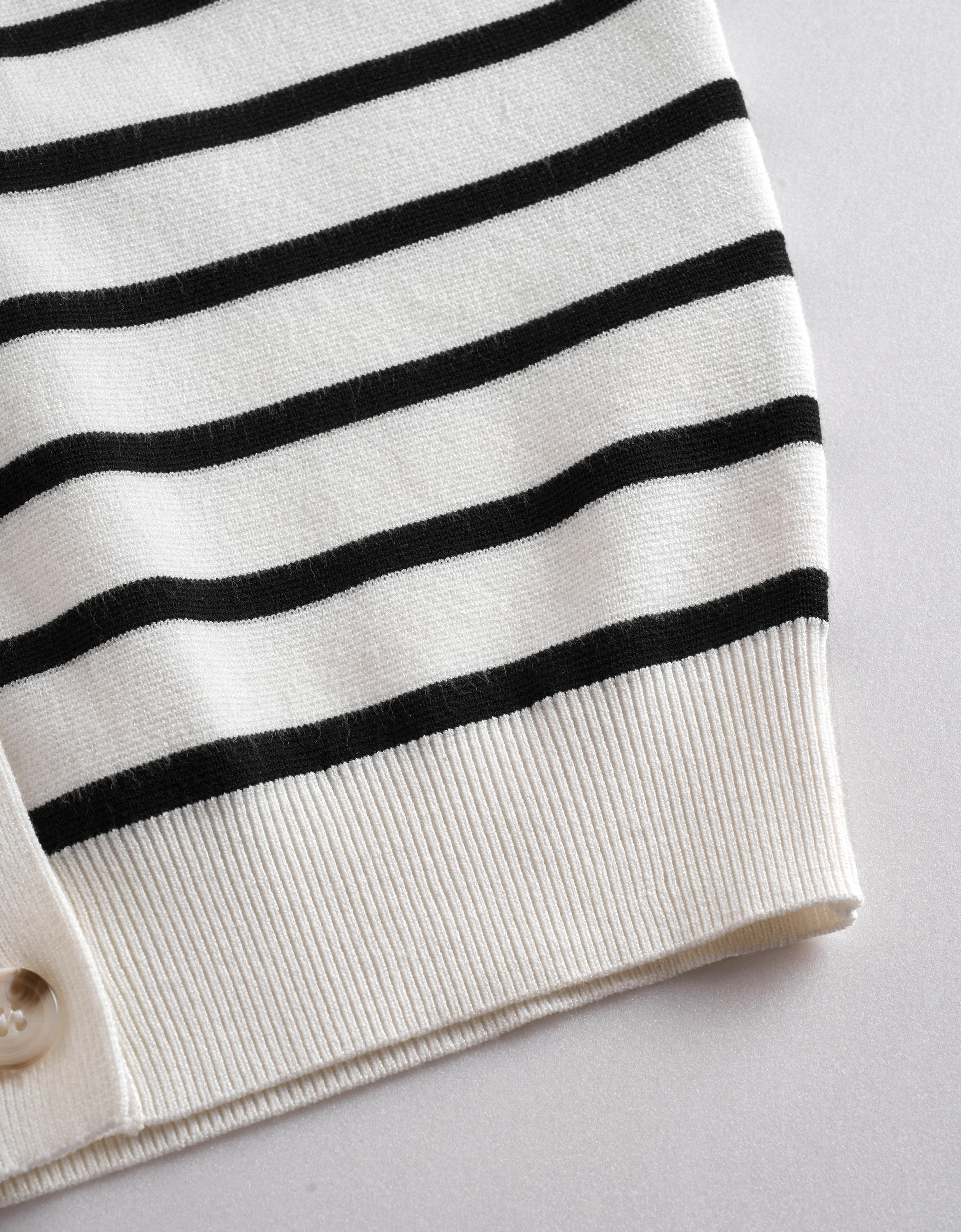 Long Sleeve Striped Cardigan - Image 9