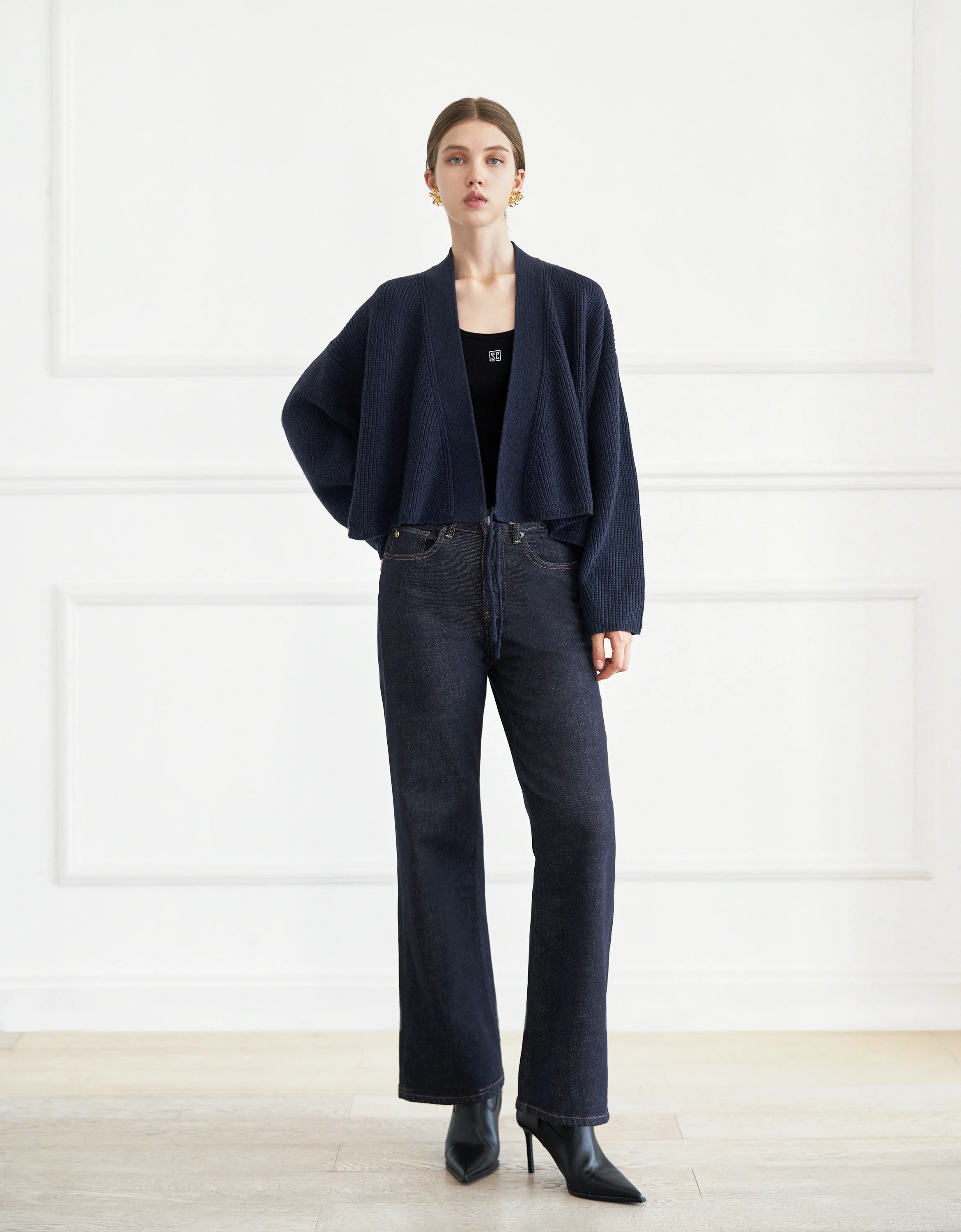 Long Sleeve Wool Knit Cardigan - Image 4