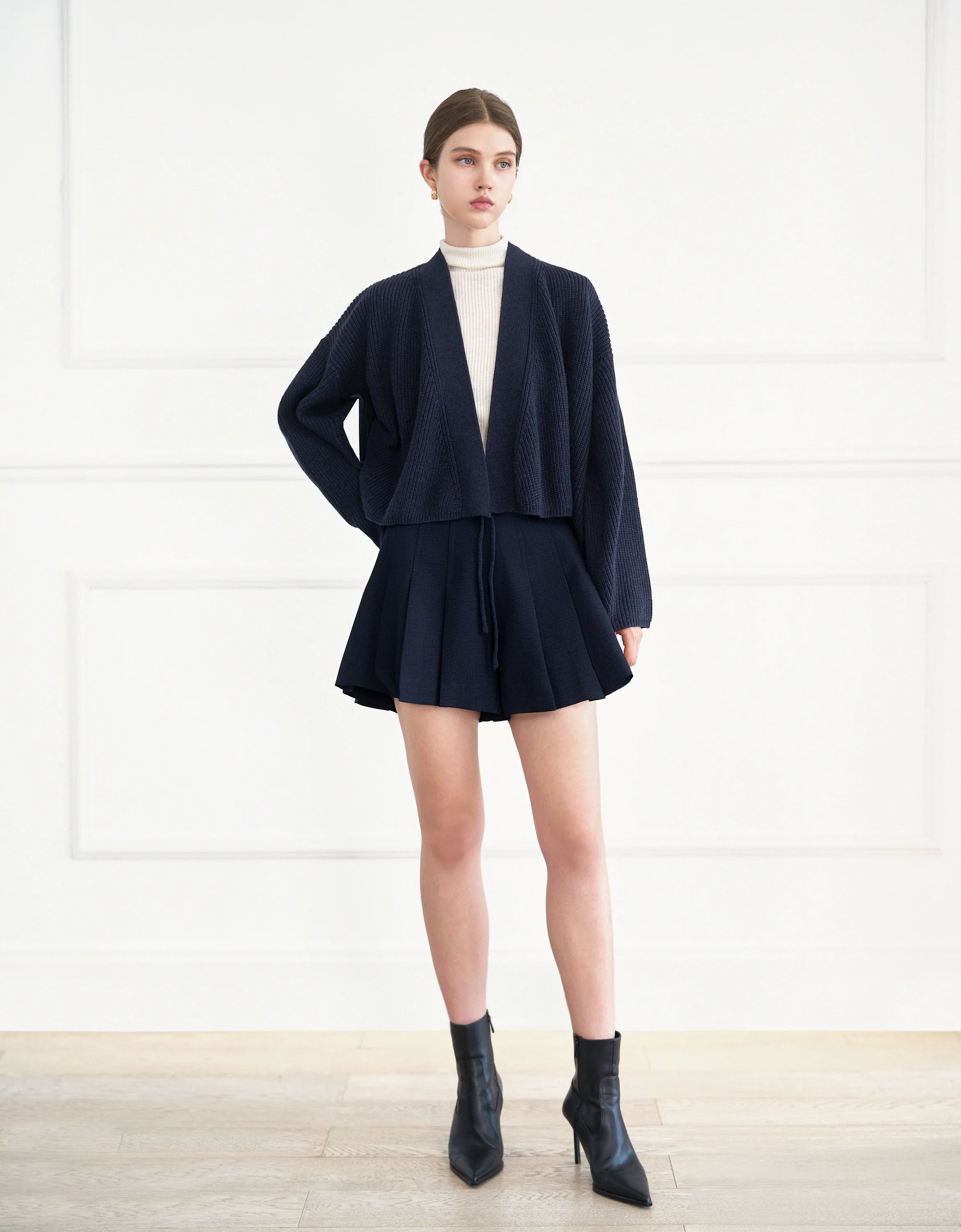 Long Sleeve Wool Knit Cardigan - Image 8