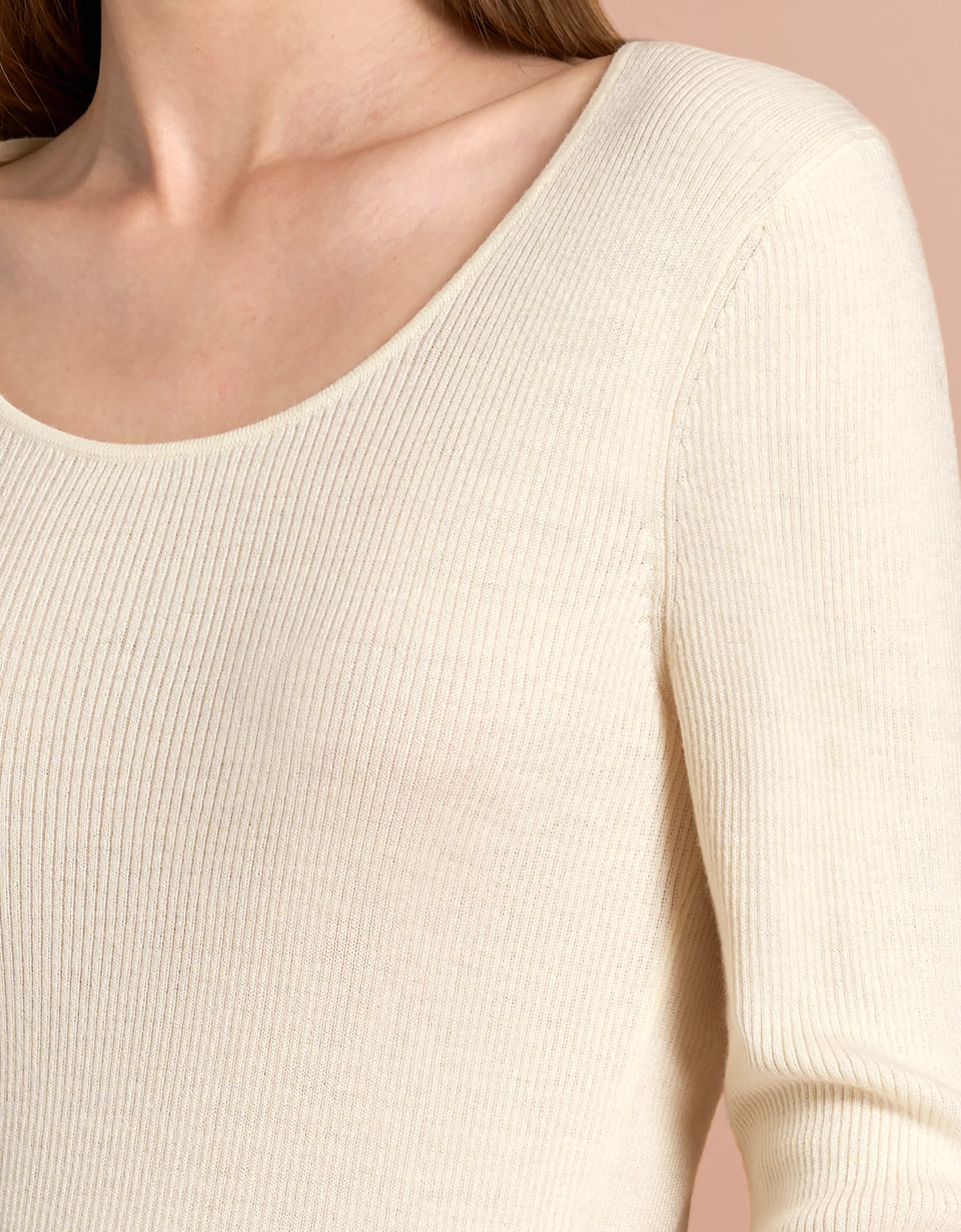 Long Sleeve Wool Knit Top - Image 5
