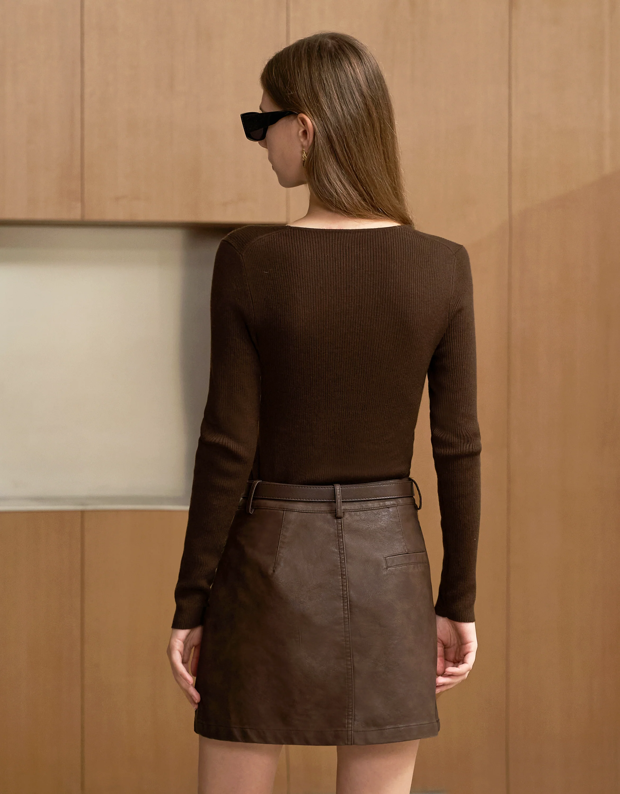 Long Sleeve Wool Knit Top - Image 8