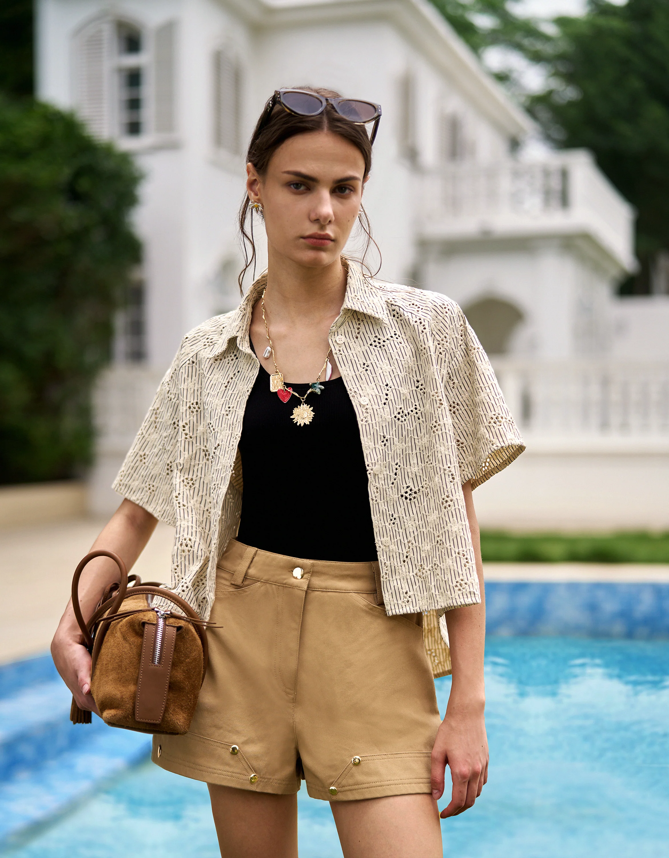 Loose-fit A-line Shorts