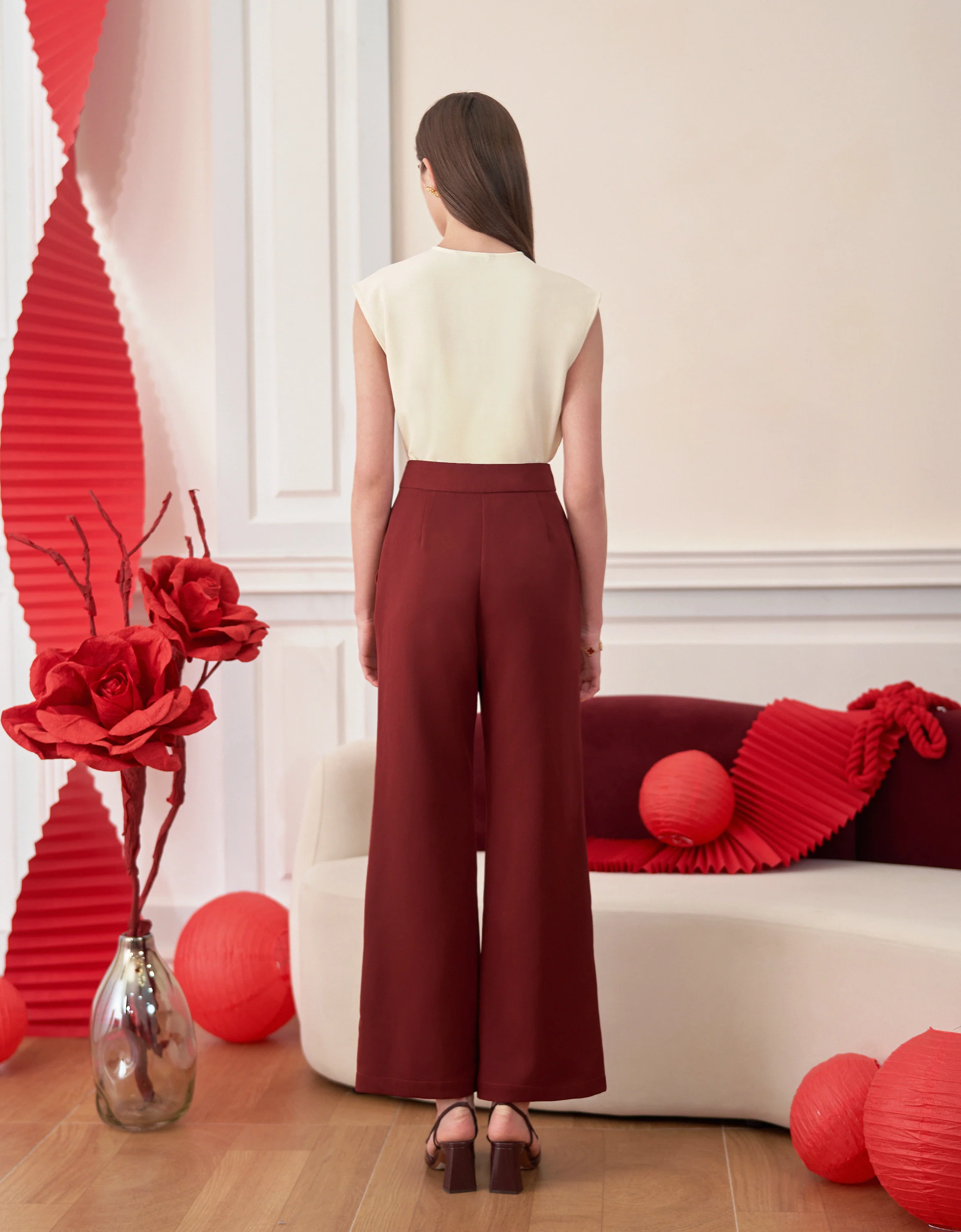 Loose Fit Wide Leg Pants - Image 3