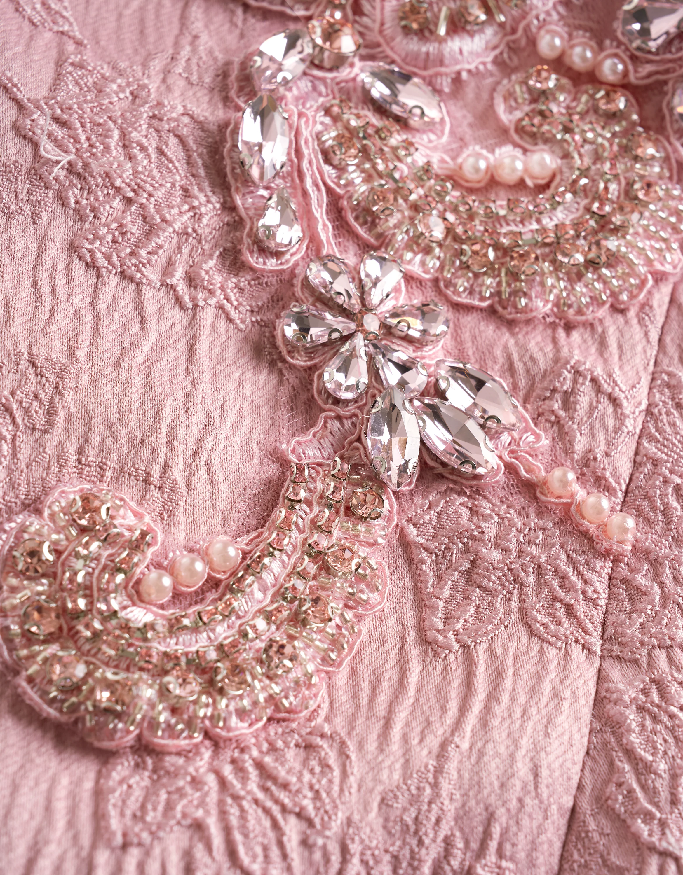 Mandarin Collar Bead Embellishment Sleeveless Vest - Image 6