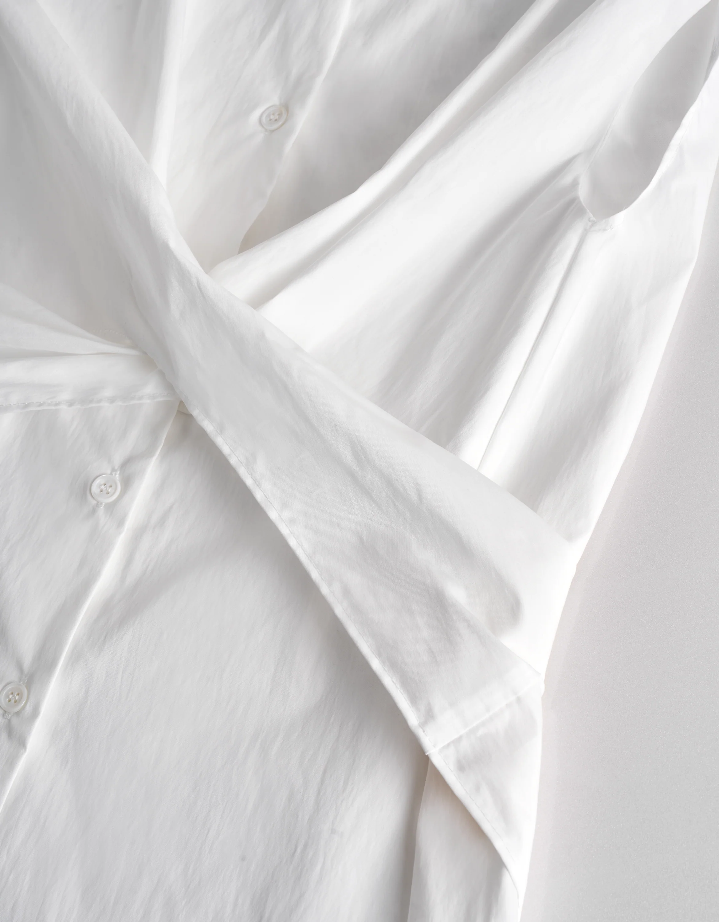 Mandarin Collar Waist Tie Sleeveless Top - Image 7