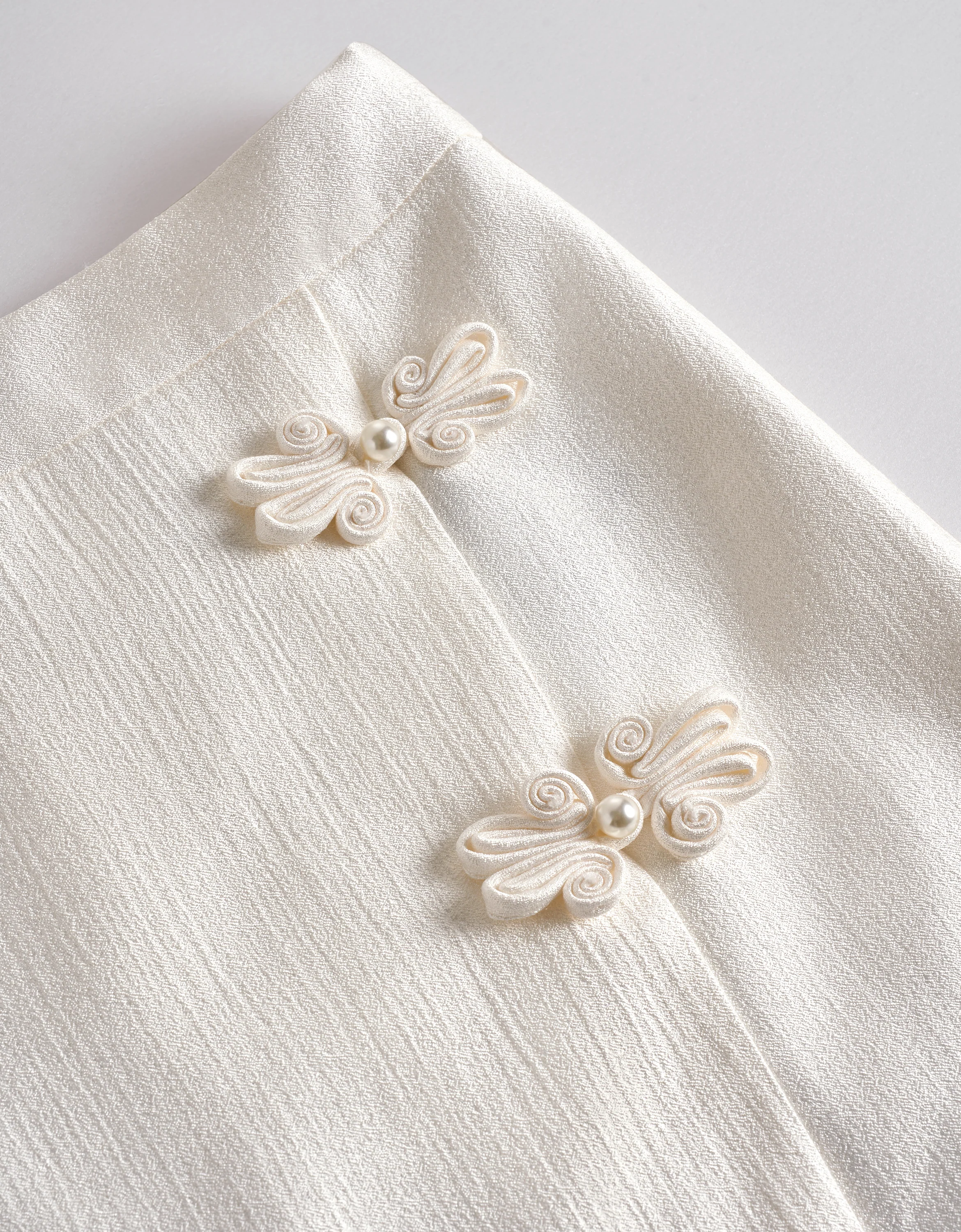 Mandarin Knot Buttons A-line Skirt - Image 9