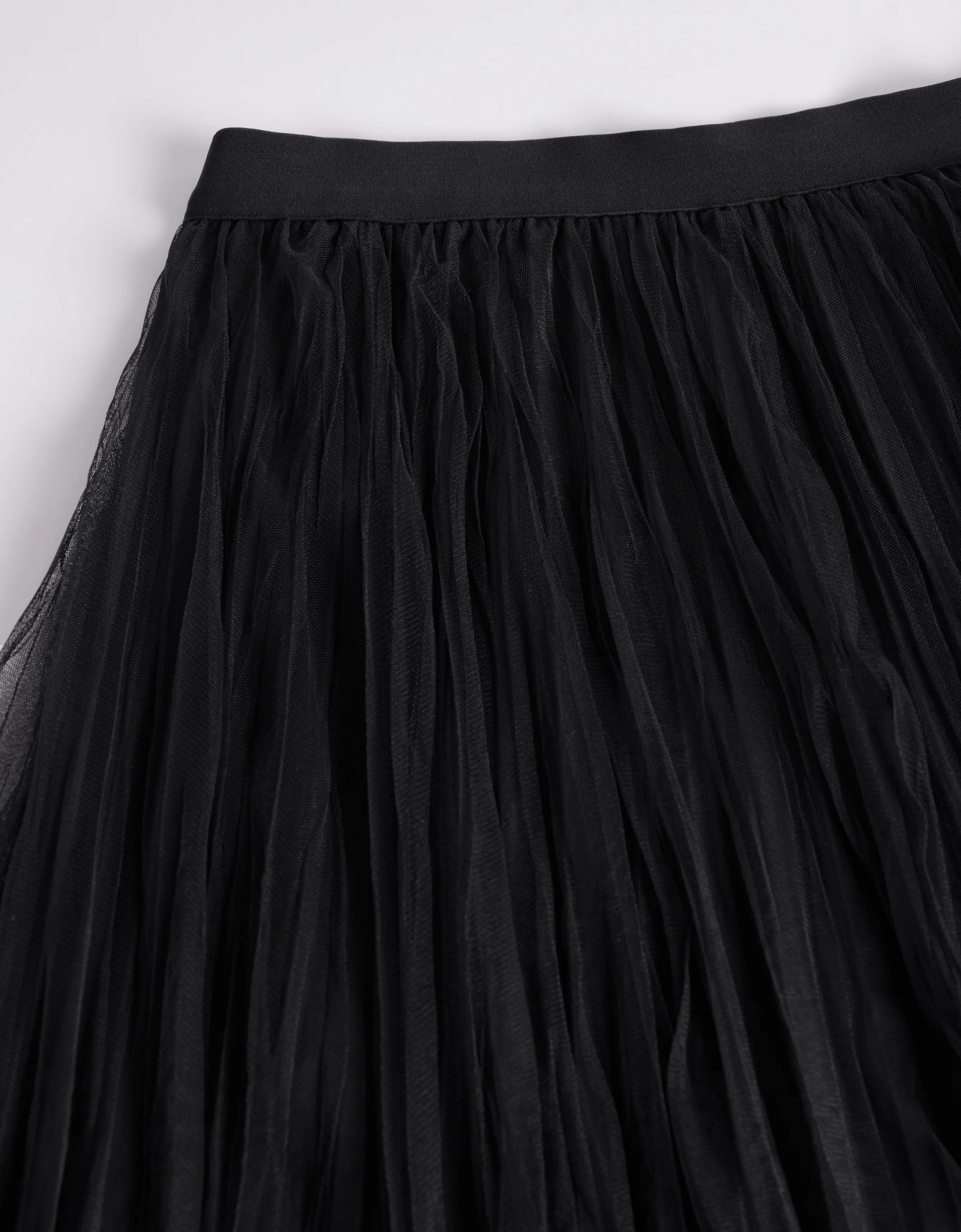 Mesh Layer Reversible Pleated A-line Skirt - Image 6
