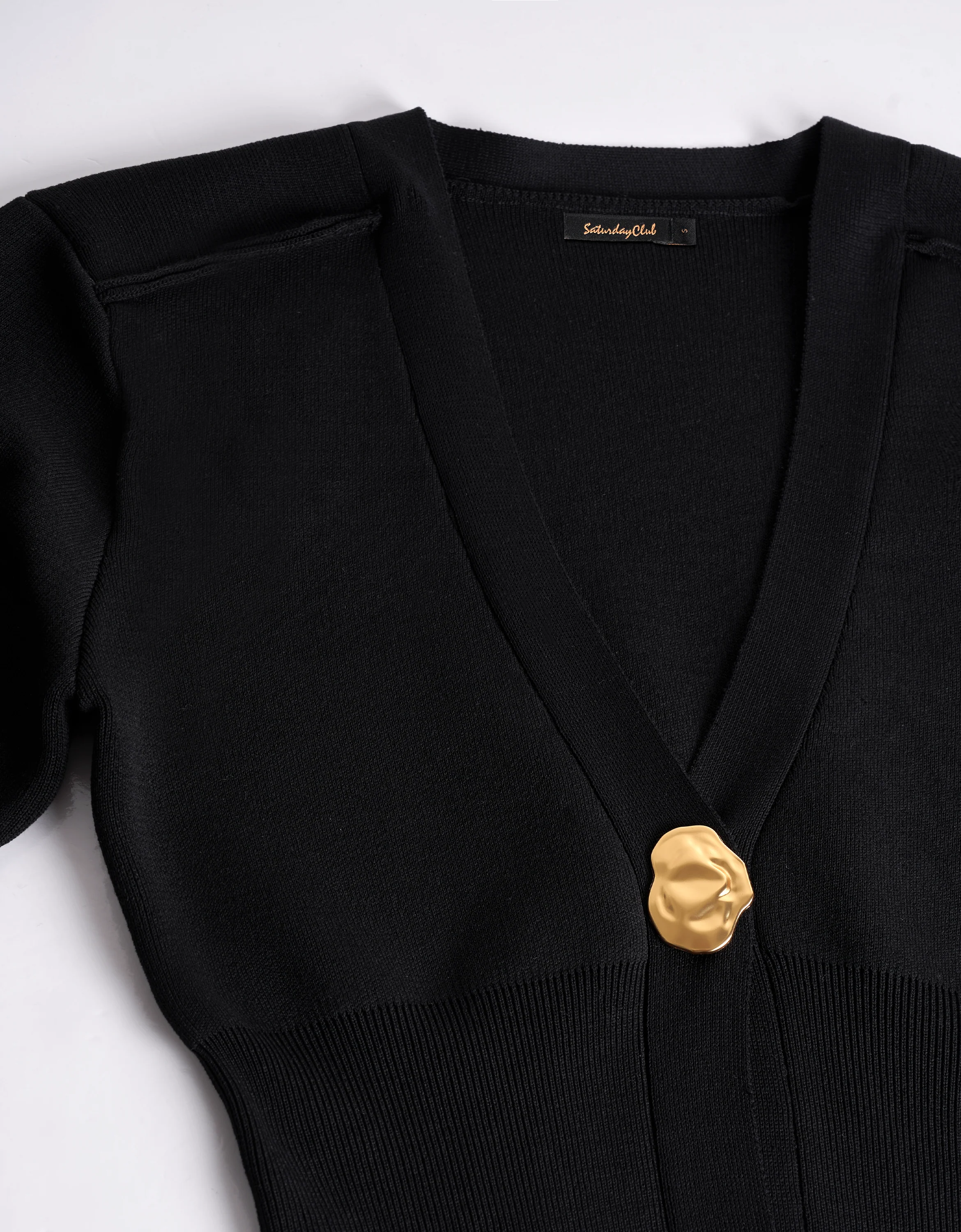 Metal Buckle Long Sleeve Knitted Cardigan - Image 13