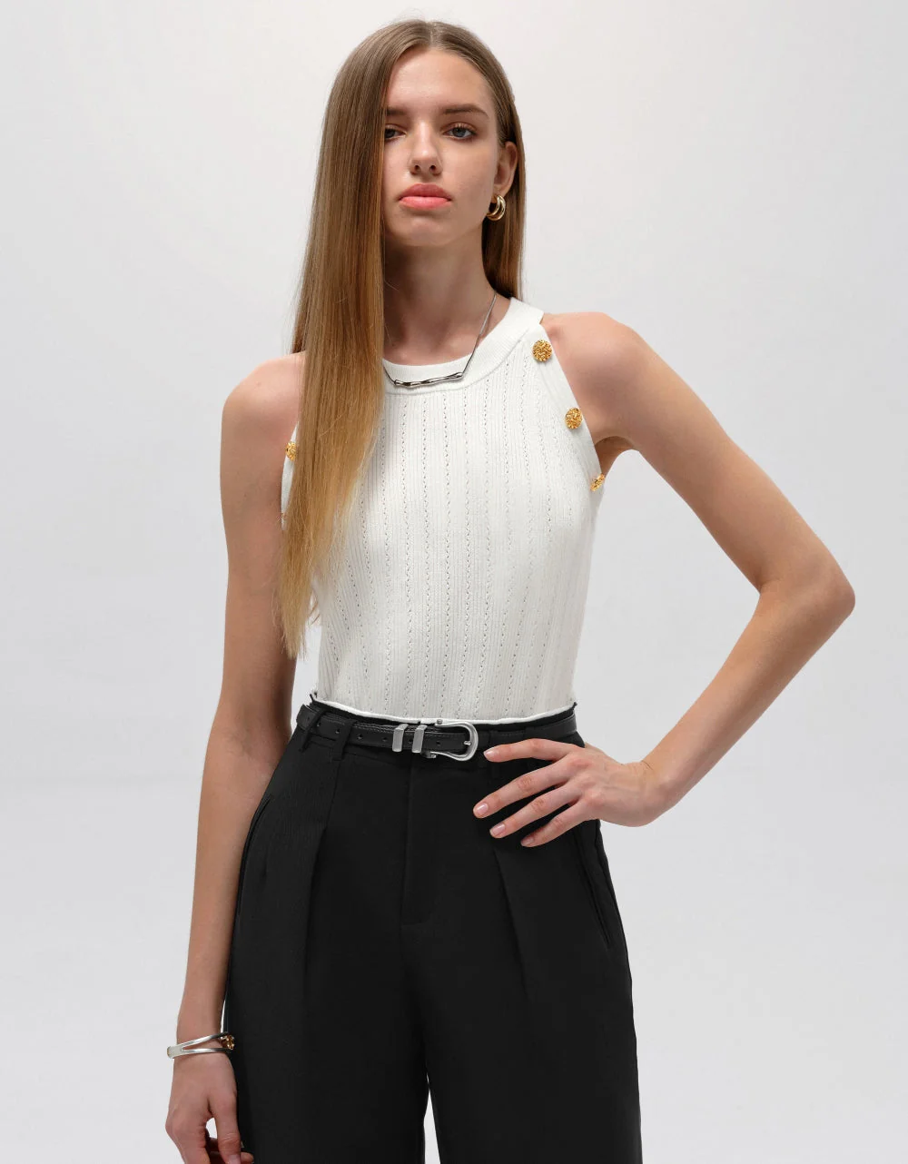Metallic Buckle Belt - Image 4