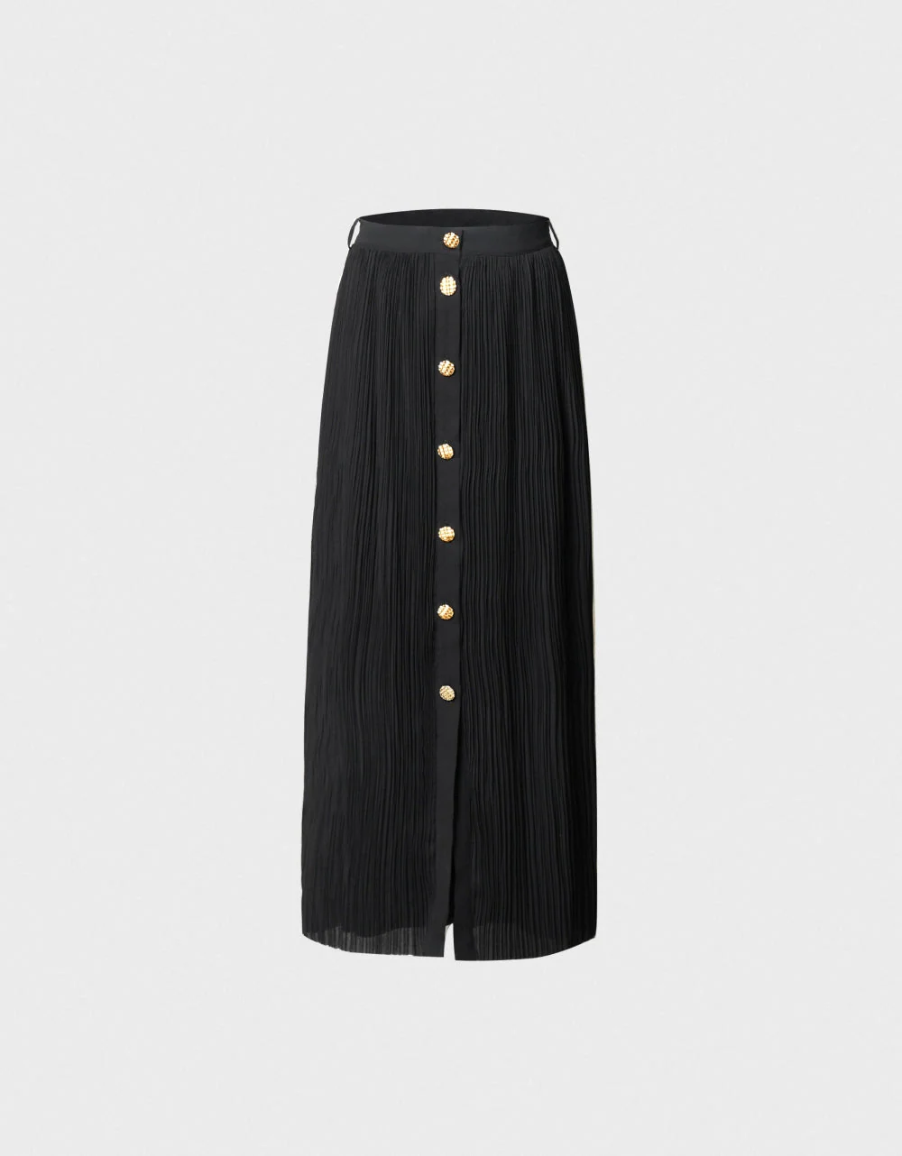 Metallic Button Pleat Skirt - Image 4