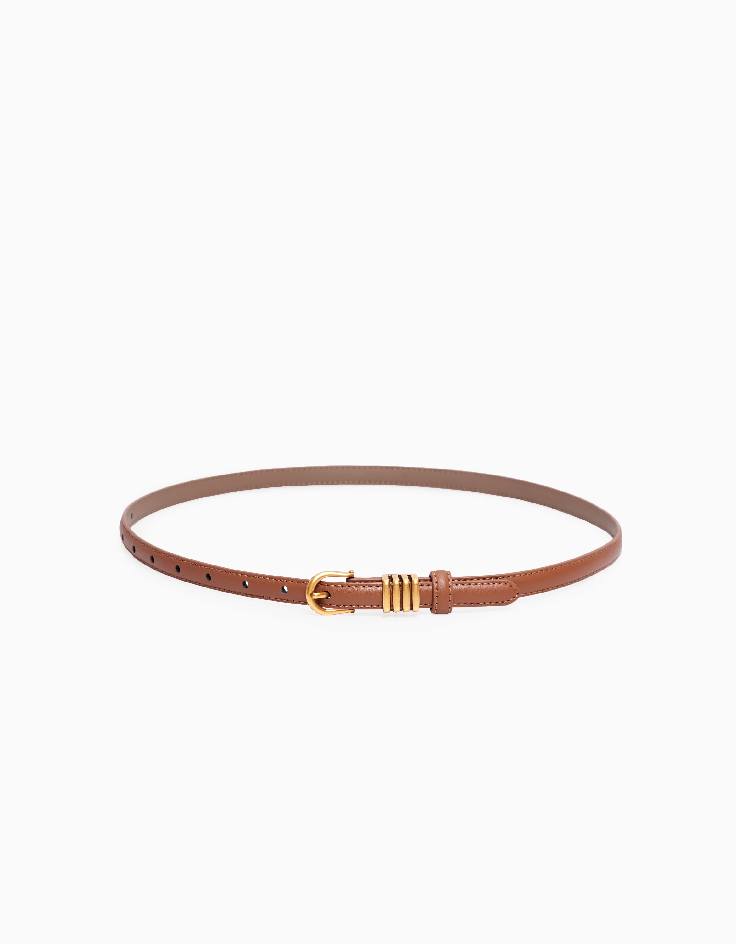 Multi Metal Loop Leather Belt - Image 4