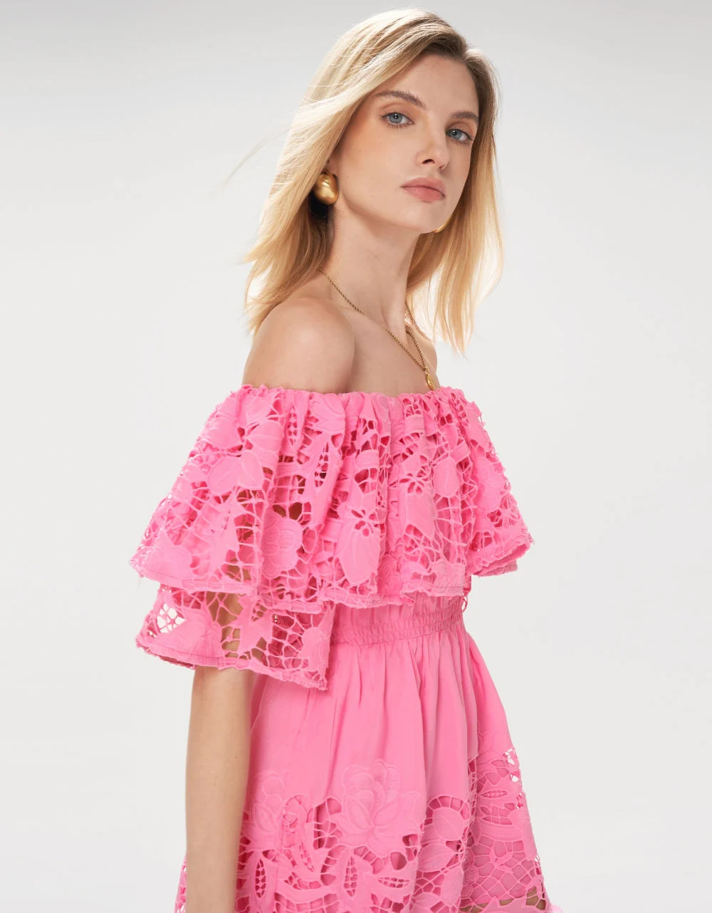 Off Shoulder Lace Dress - Image 10