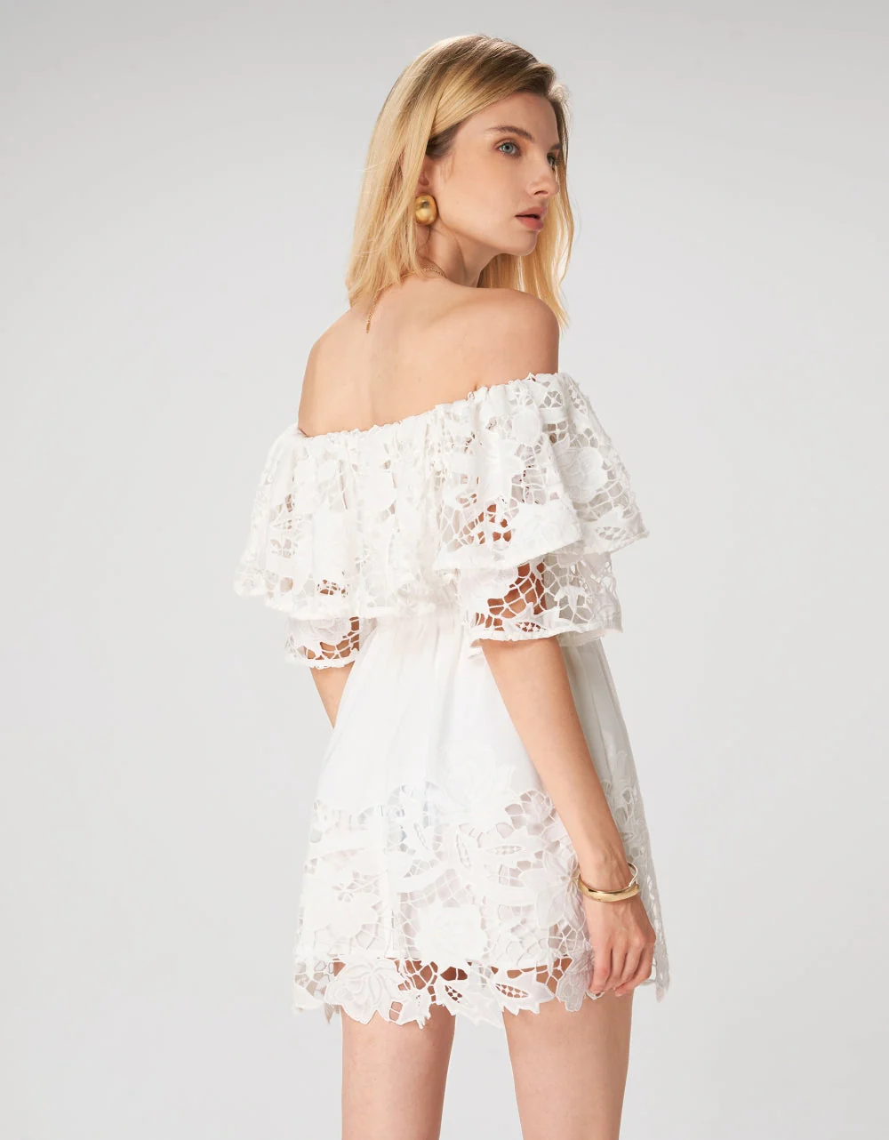 Off Shoulder Lace Dress - Image 3