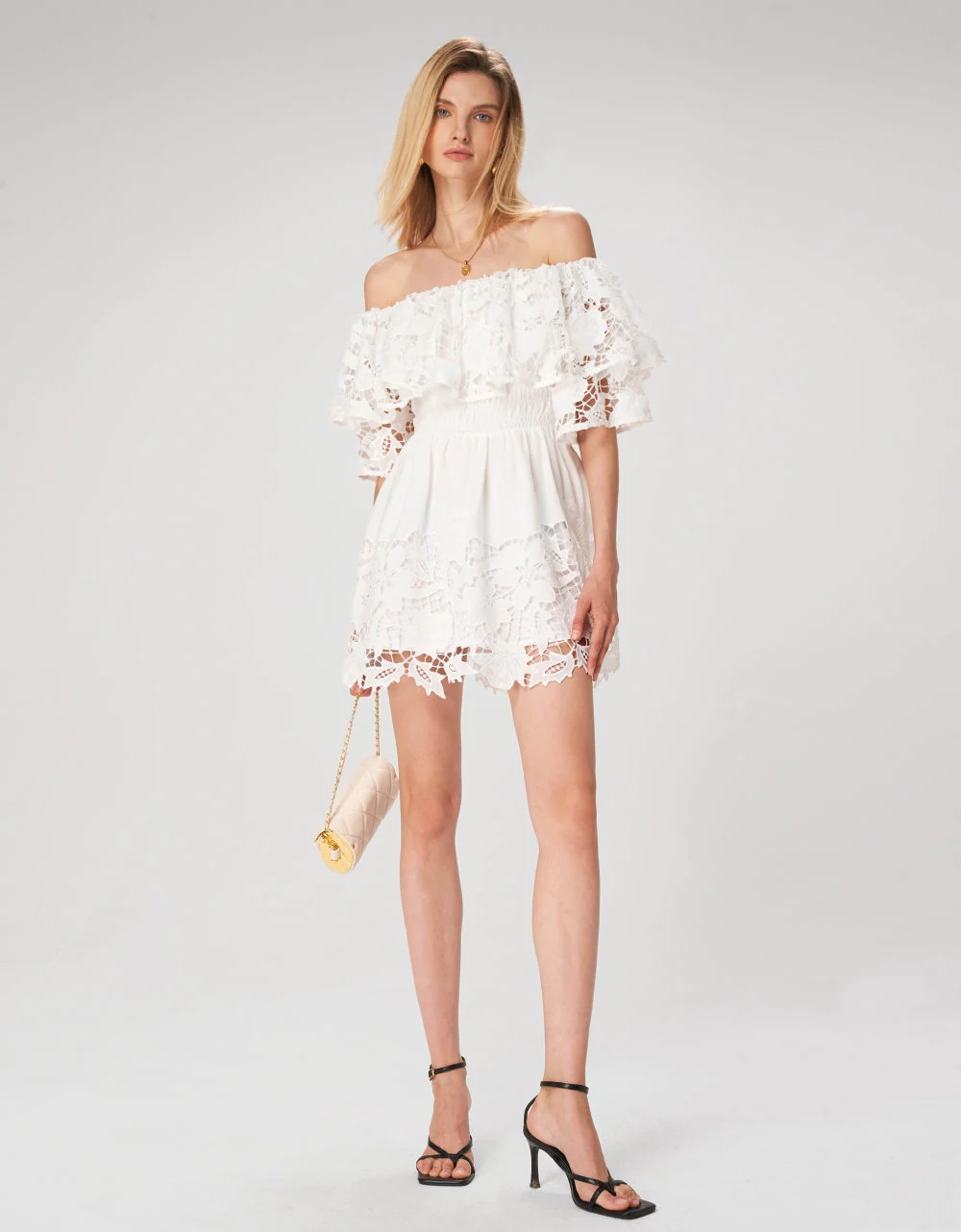 Off Shoulder Lace Dress - Image 4