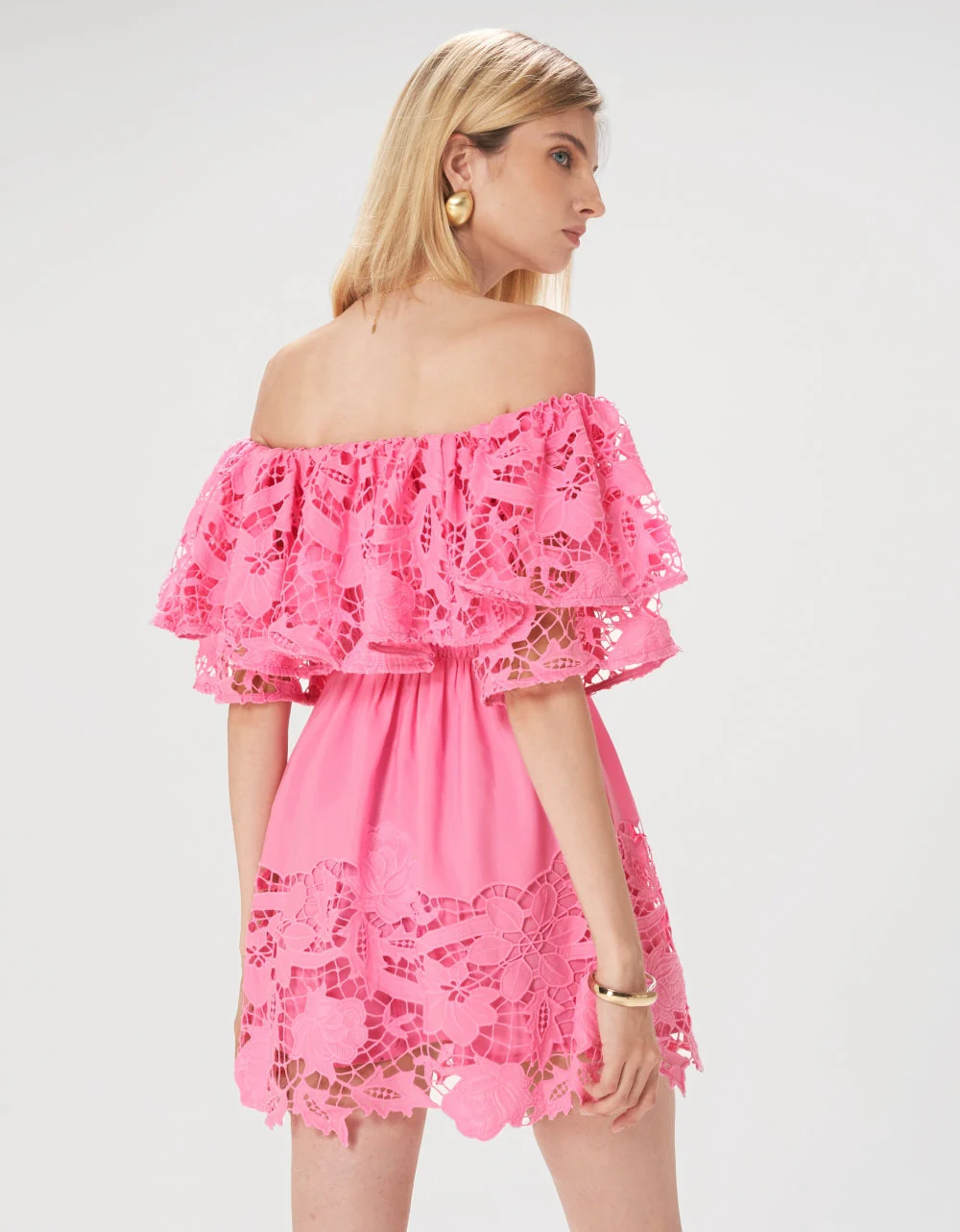 Off Shoulder Lace Dress - Image 8