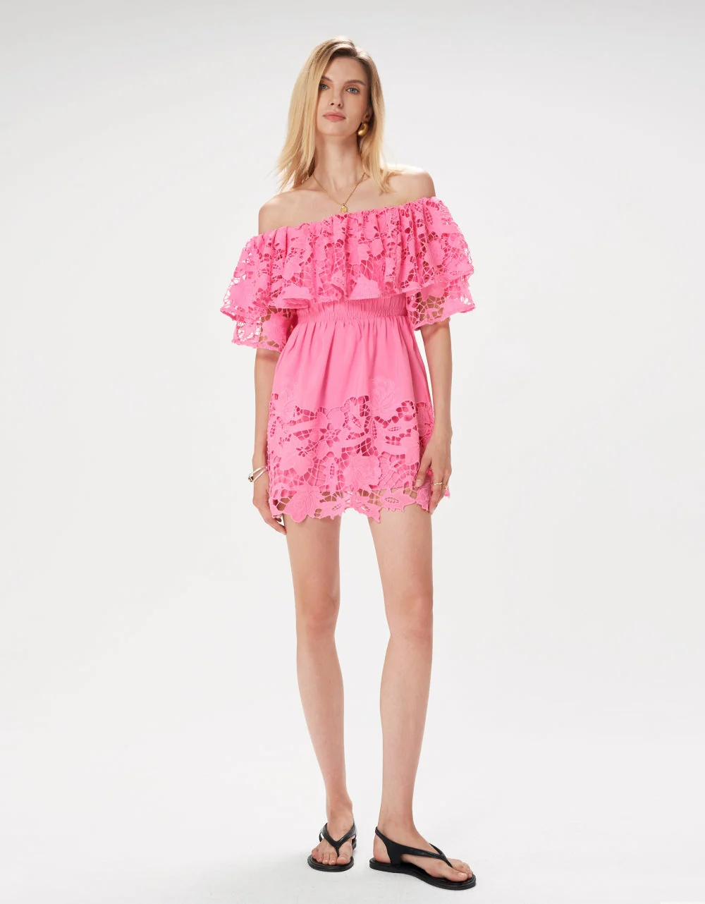 Off Shoulder Lace Dress - Image 9