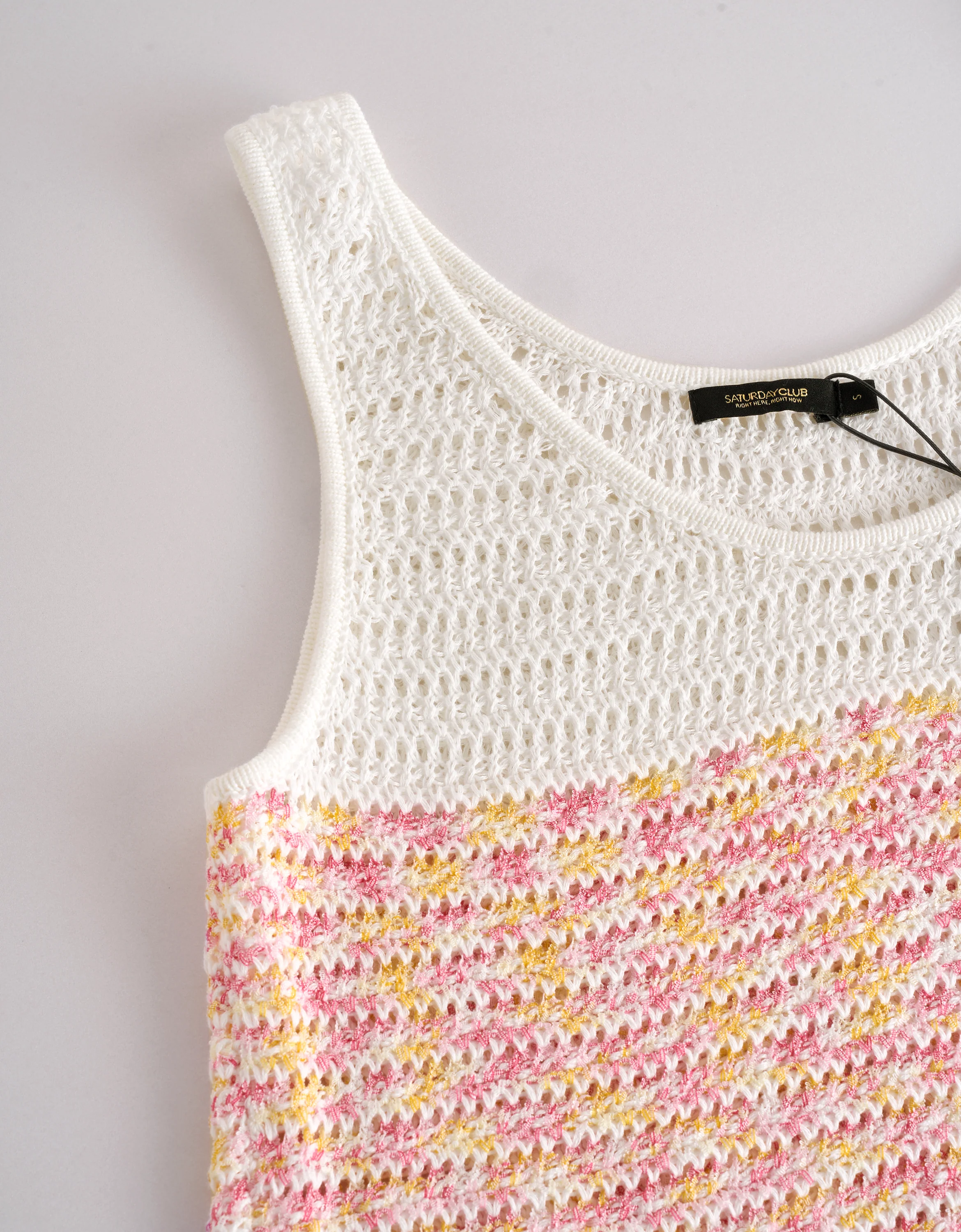 Open Knit U-neck Sleeveless Top - Image 6
