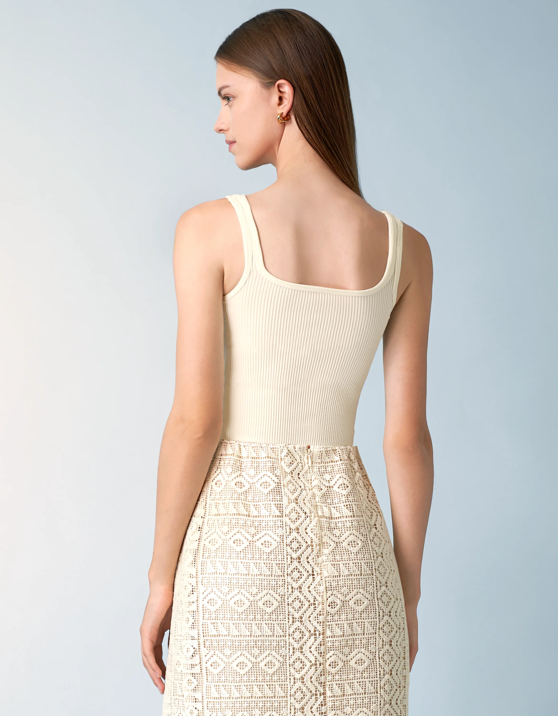 Padded Knit Tank Top - Image 3