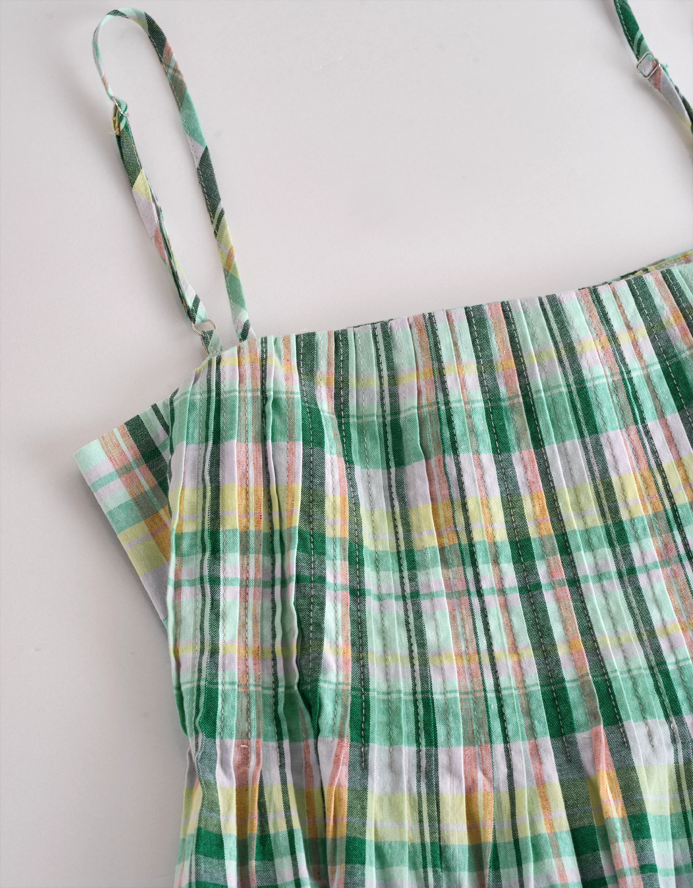 Plaid Midi Strap Dress - Image 5