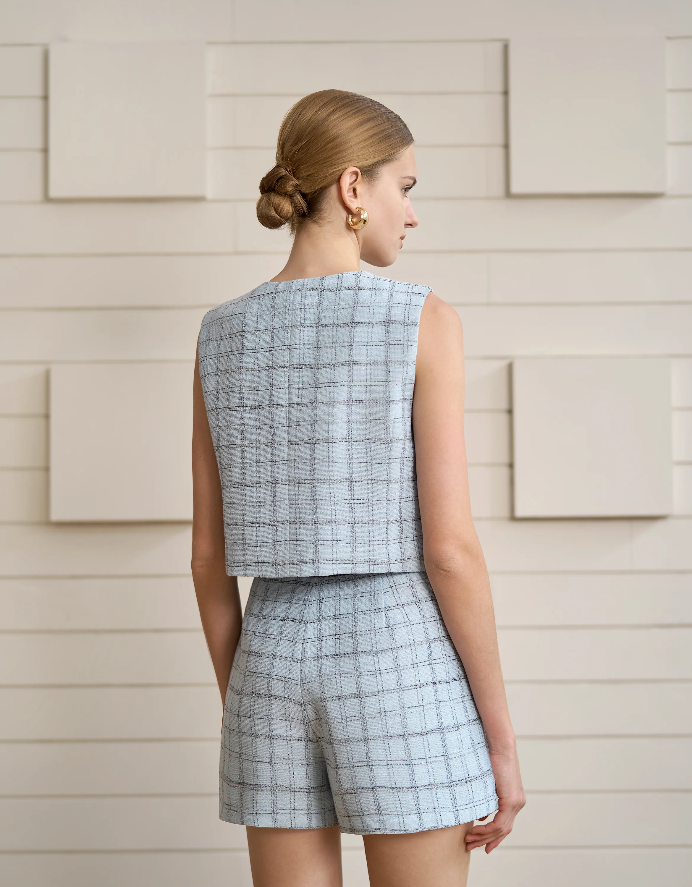 Plaid Tweed Shorts - Image 4