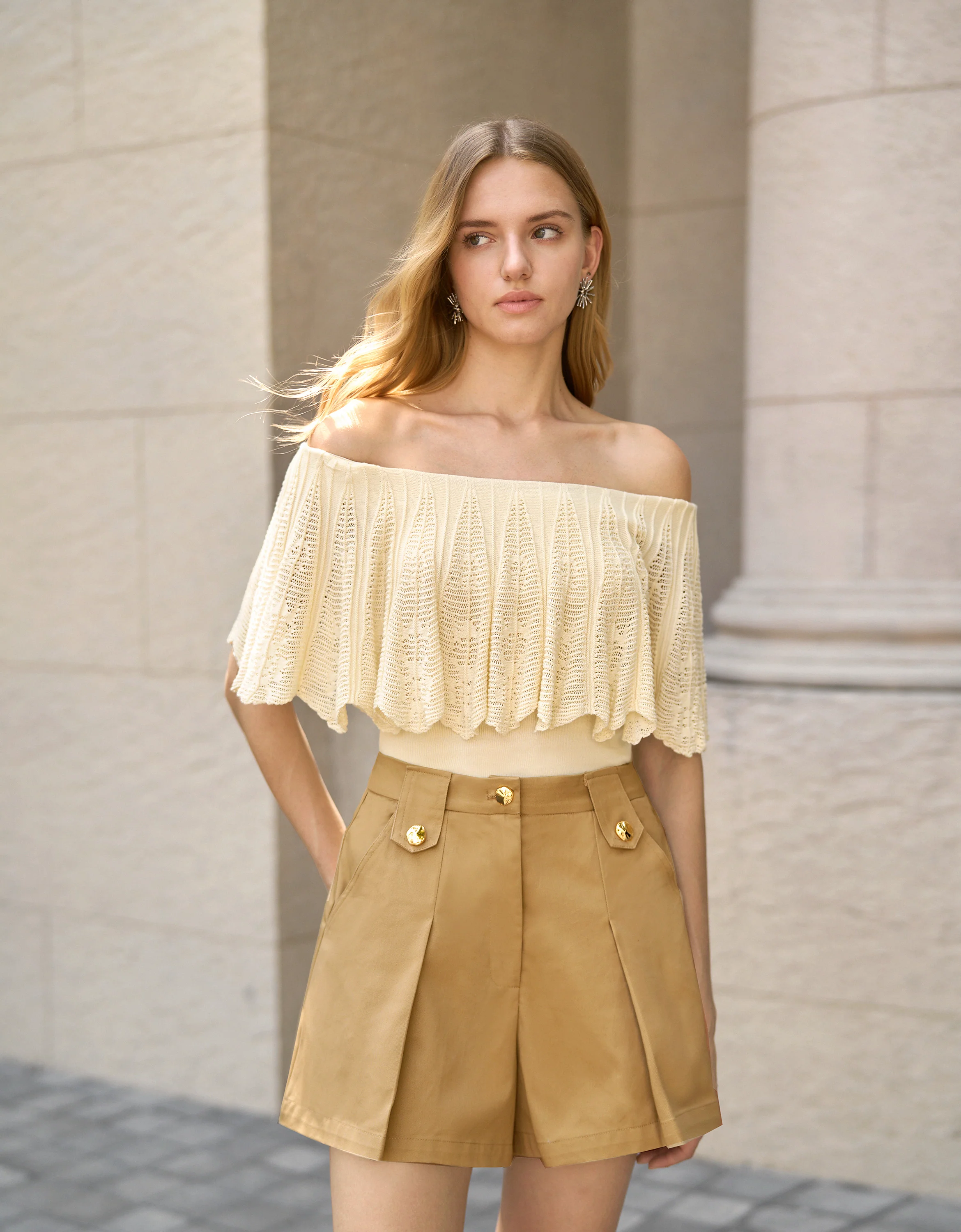 Pleated A-line Shorts - Image 5