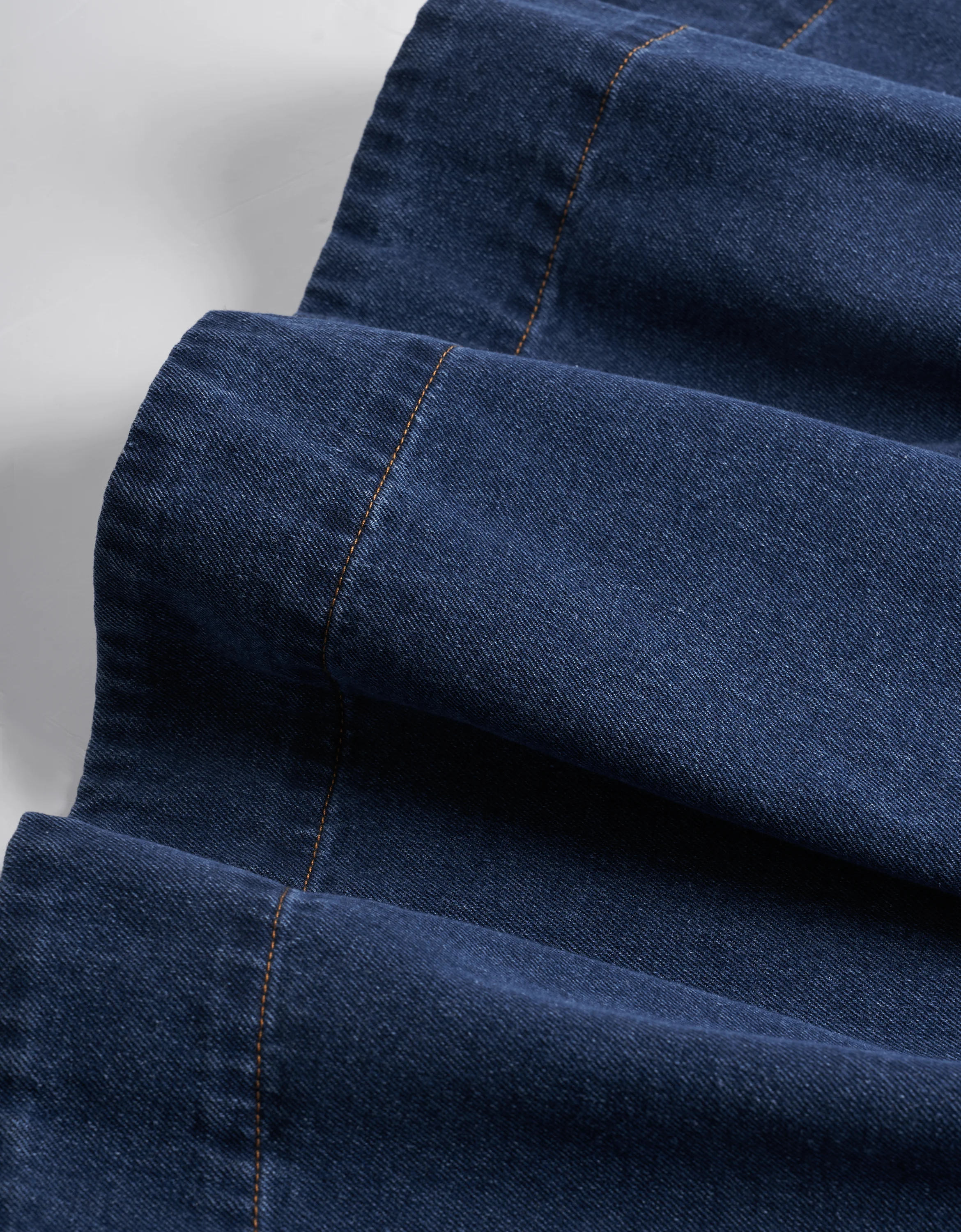 Pleated Midi Denim Skirt - Image 11