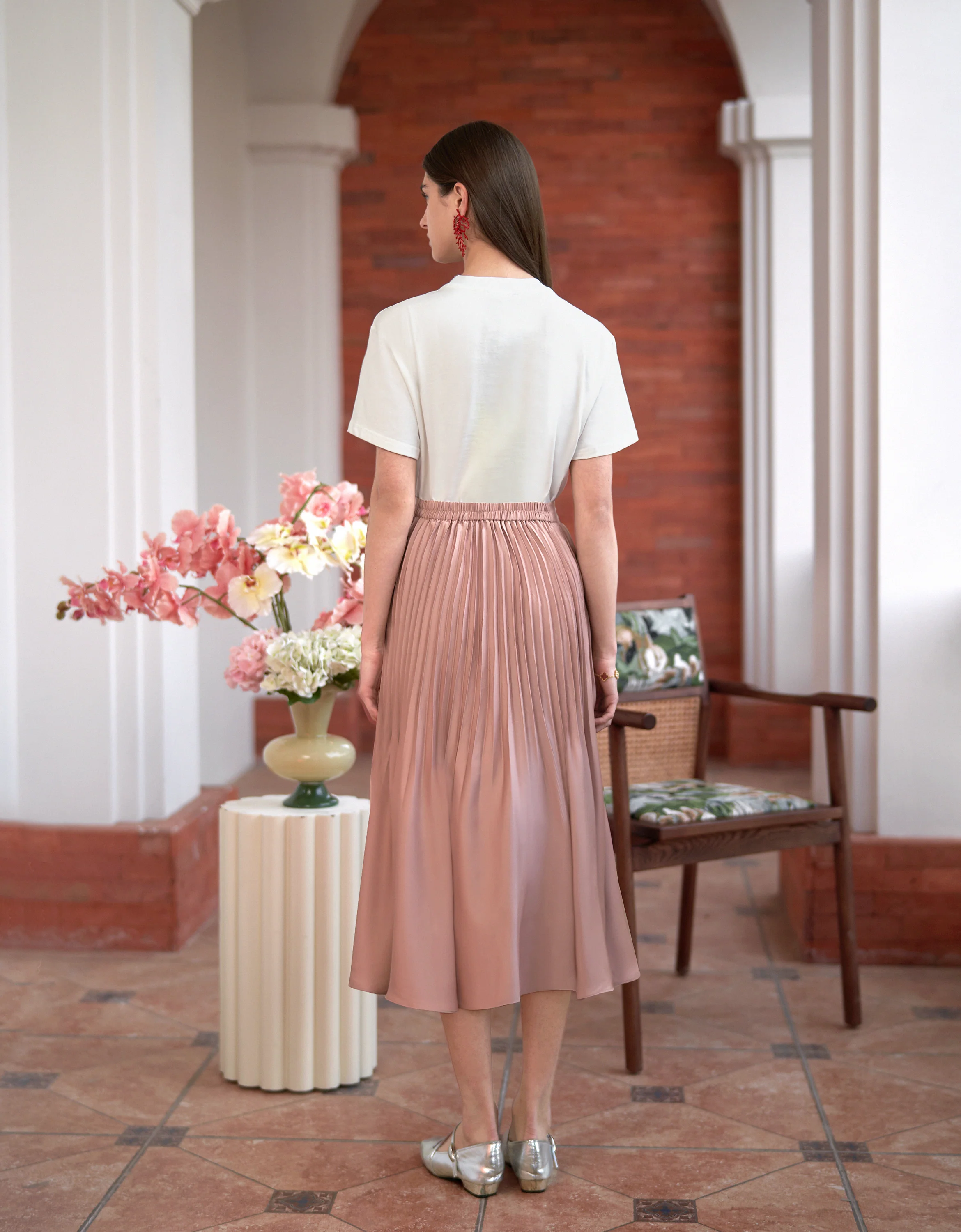 Pleated Midi Fishtail Skirt - Image 18
