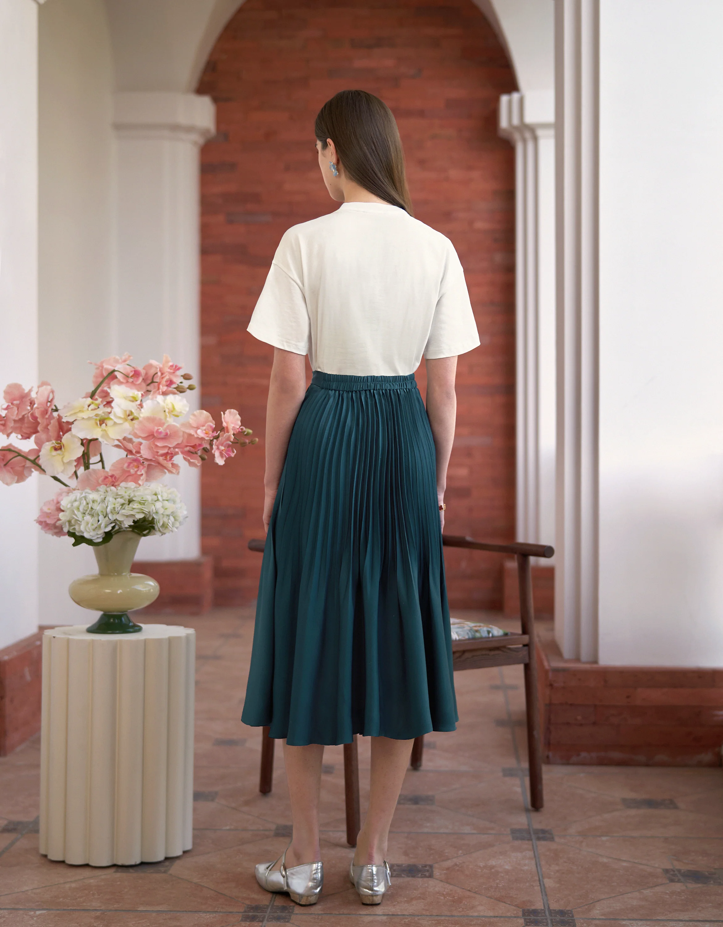 Pleated Midi Fishtail Skirt - Image 25