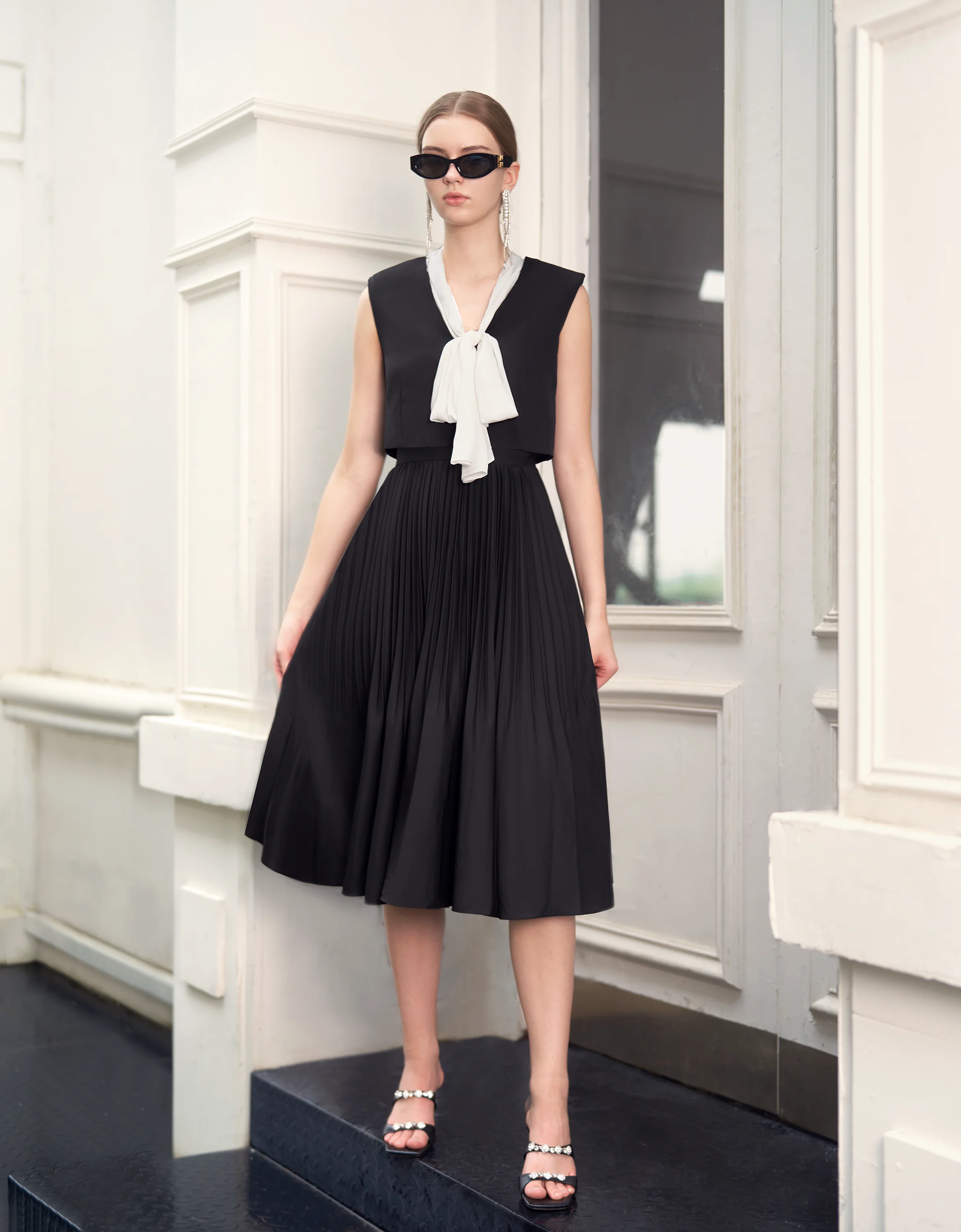 Pleated Midi Fishtail Skirt - Image 5