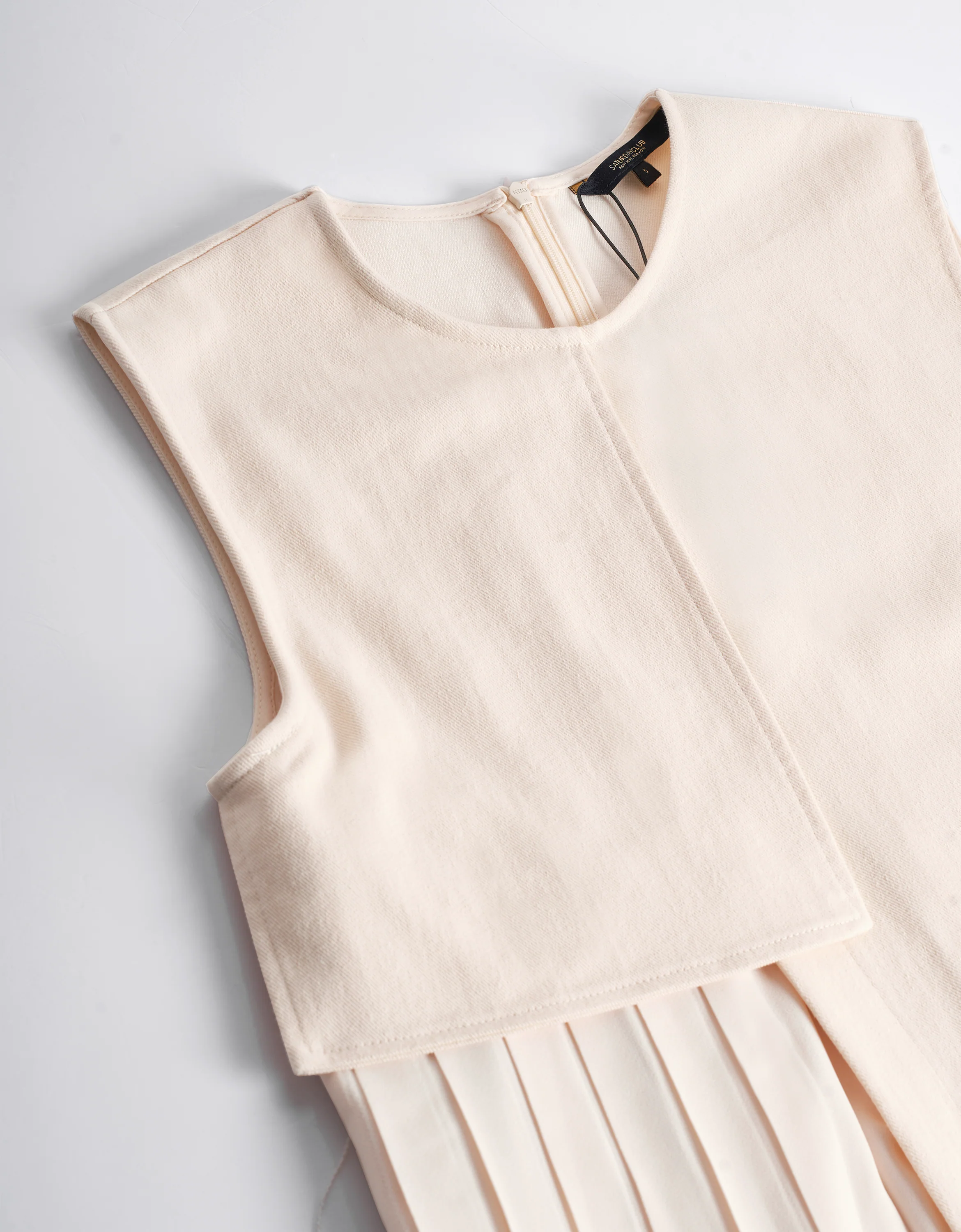 Pleated Panel Denim Midi Dress - Image 31