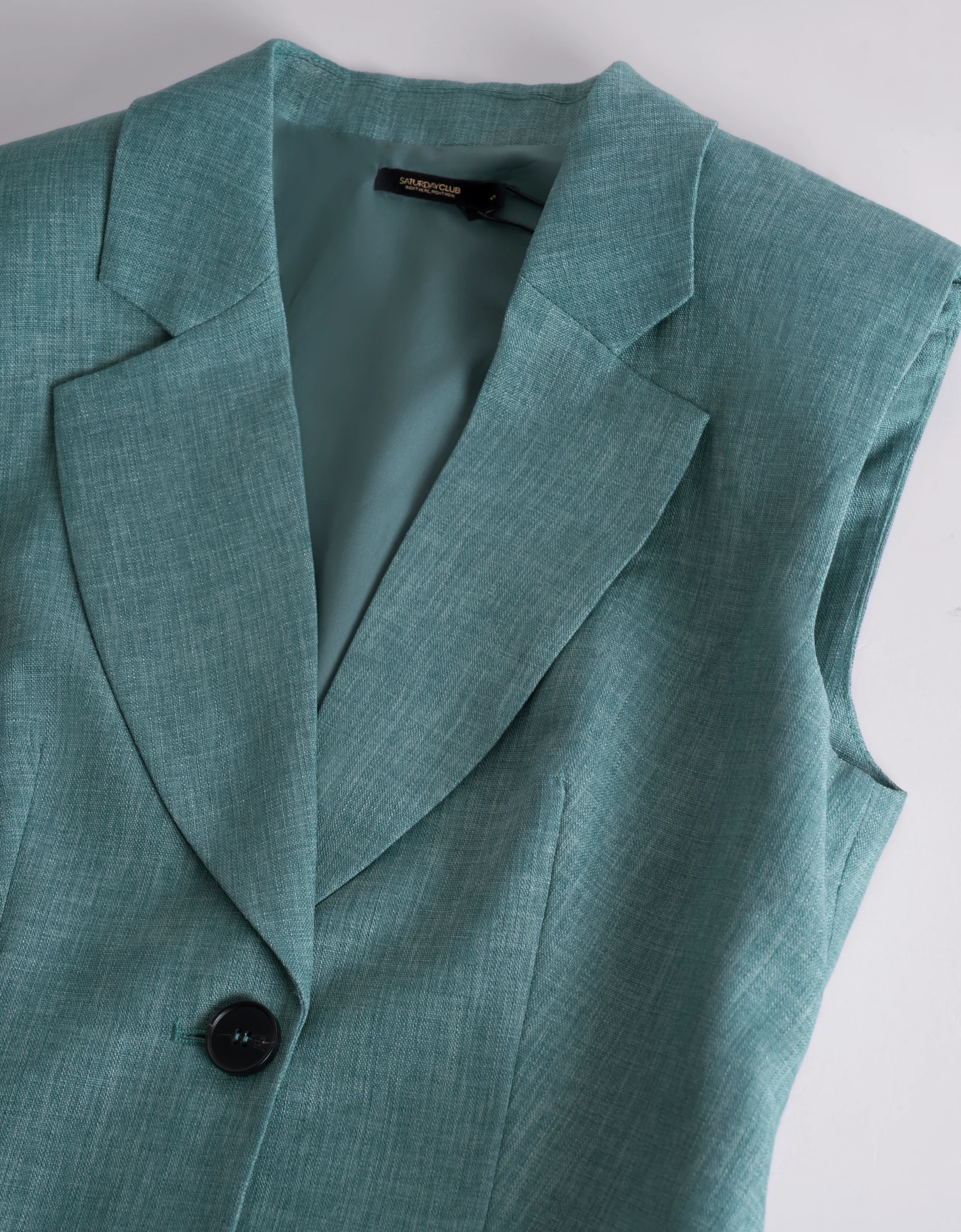 Pleated Panel Single-breasted Suit Dress - Image 5