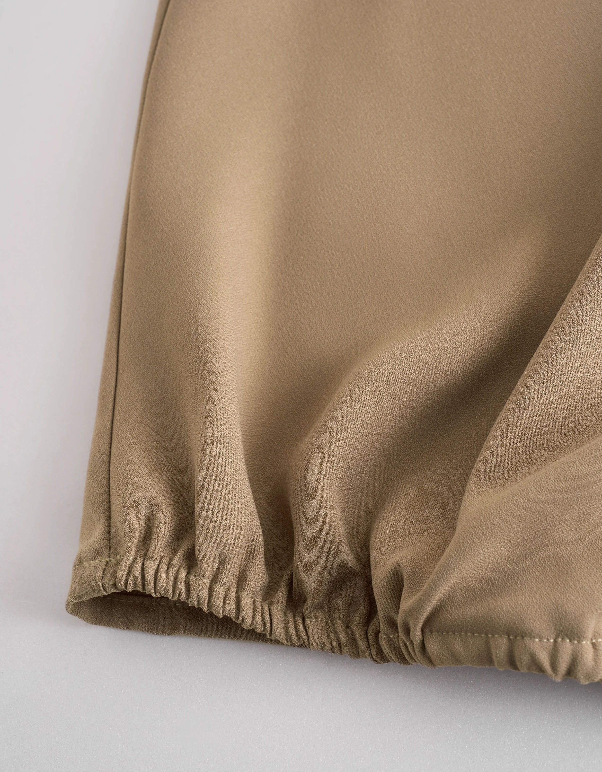 Pleated Shoulders V-neck Top - Image 6