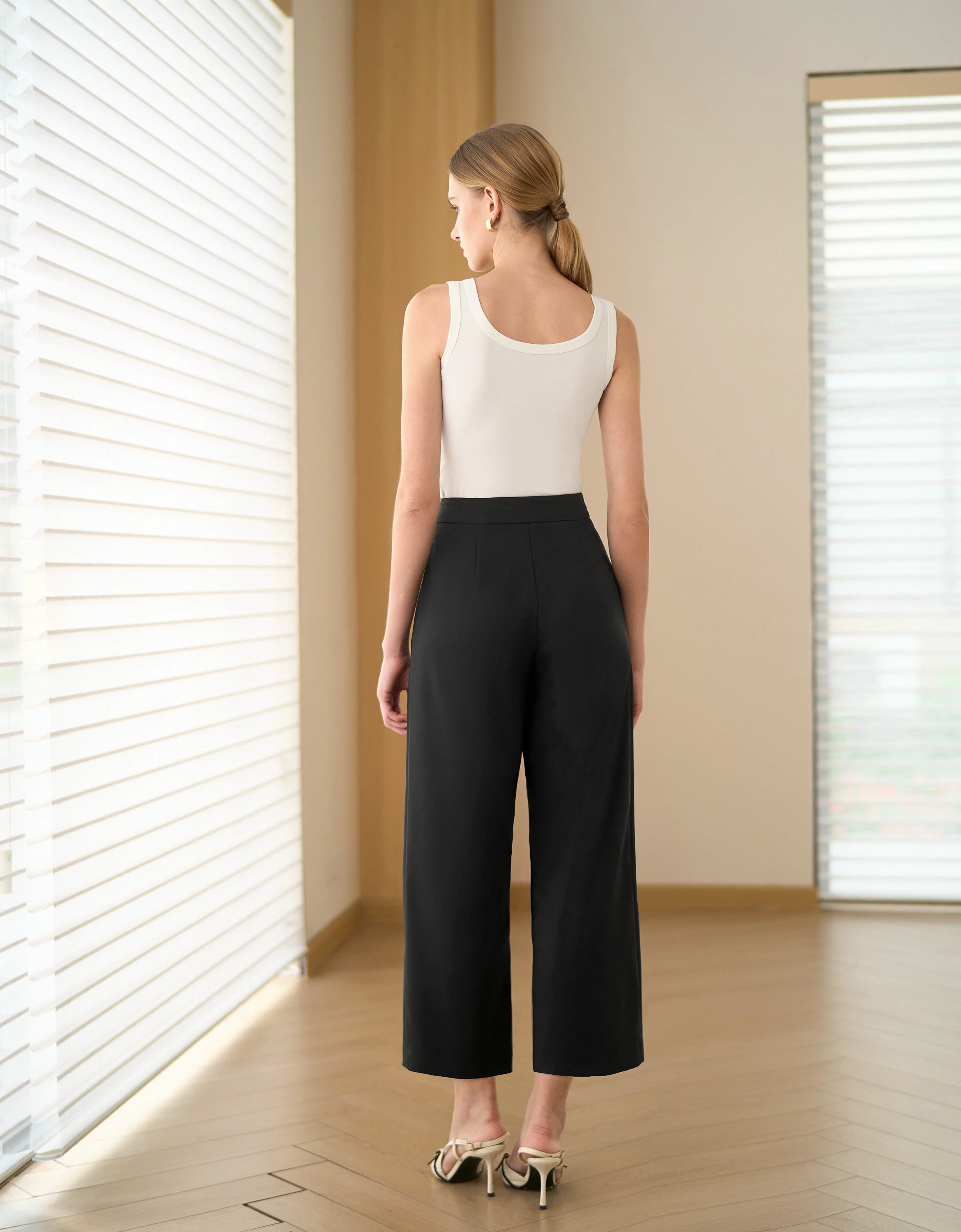 Pleated Straight Leg Trousers - Image 4