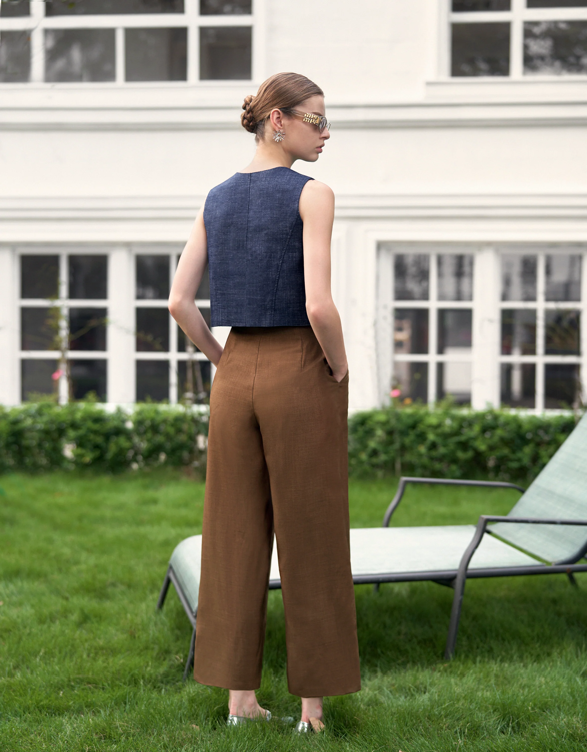 Pleated Wide Leg Straight Pants - Image 6