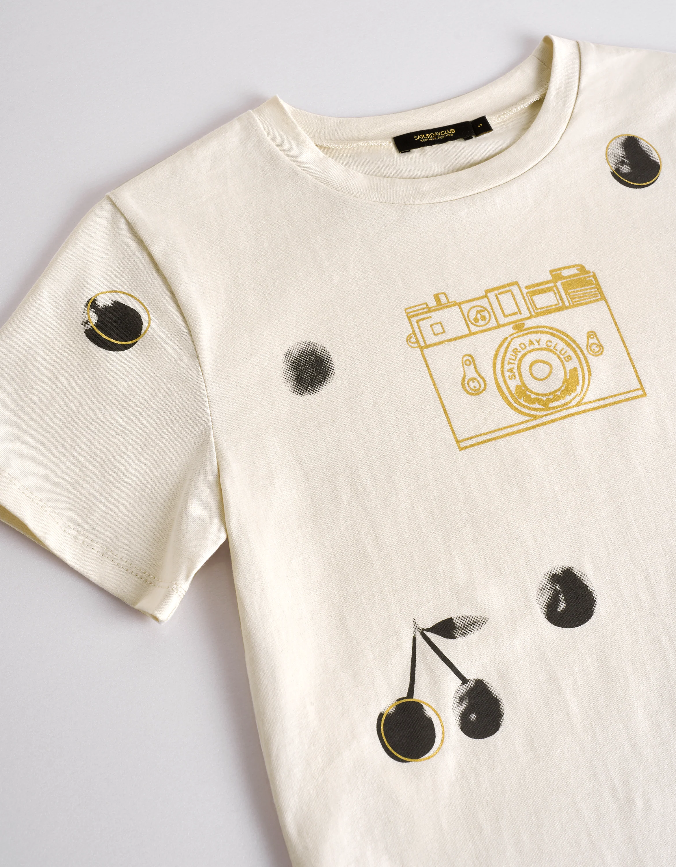 Polka Dot Cherry Print T-Shirt - Image 6