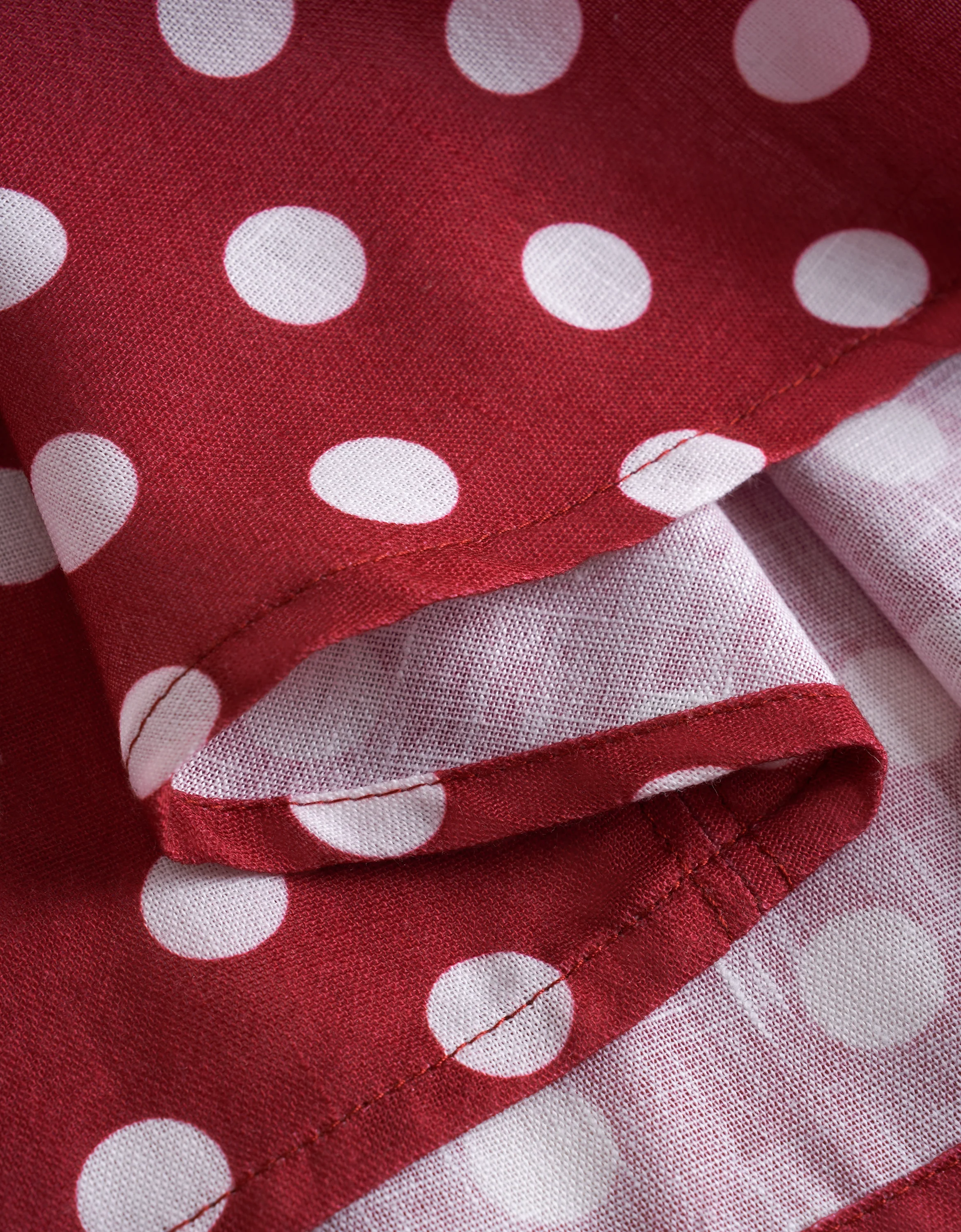 Polka Dot Round Neck Sleeveless Dress - Image 7