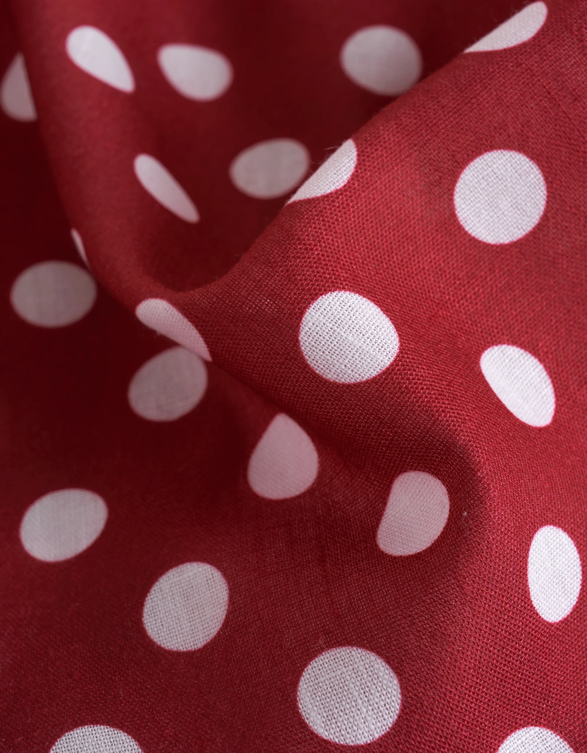 Polka Dot Round Neck Sleeveless Dress - Image 8