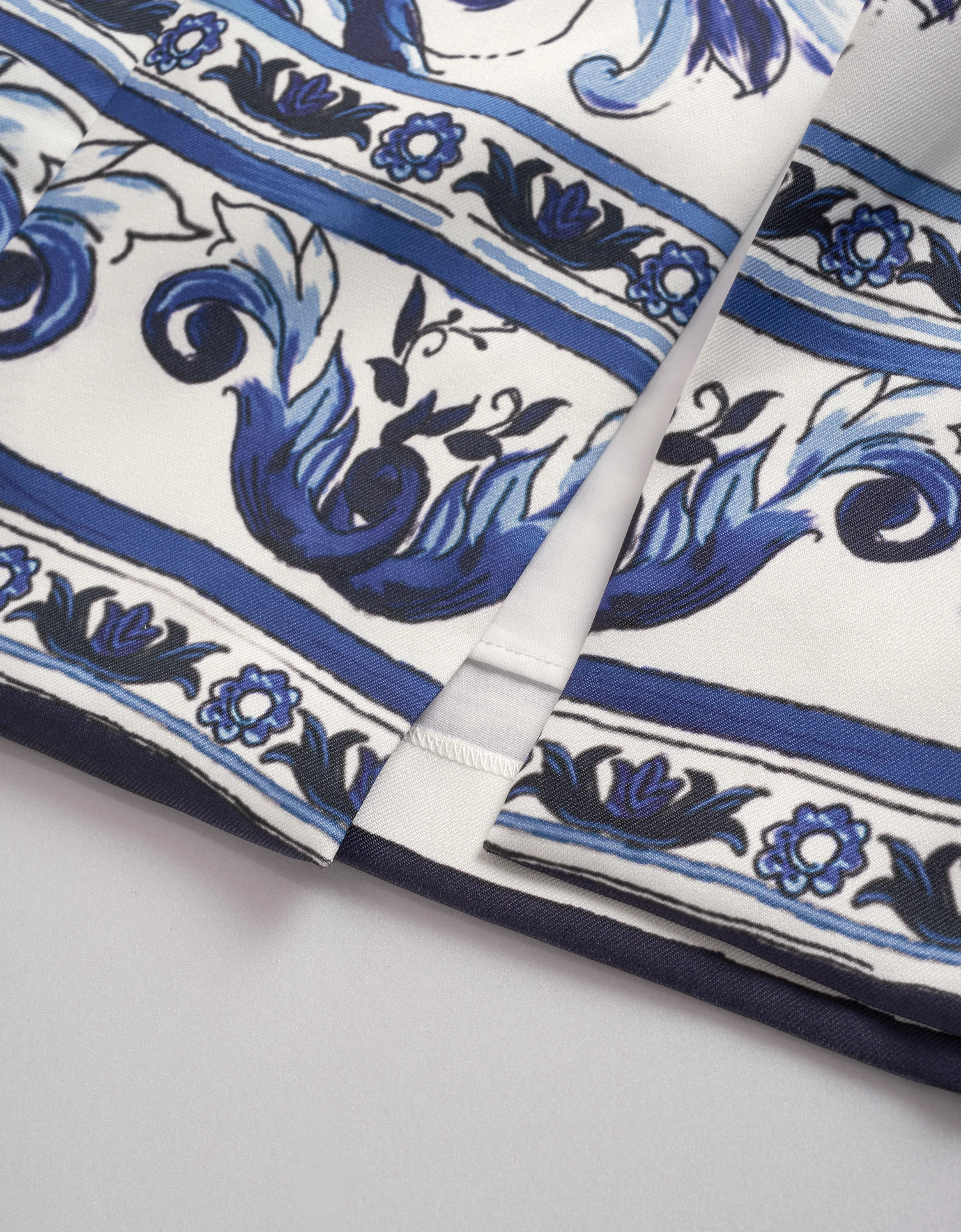 Porcelain Art Print Boat Neck Midi Dress - Image 7