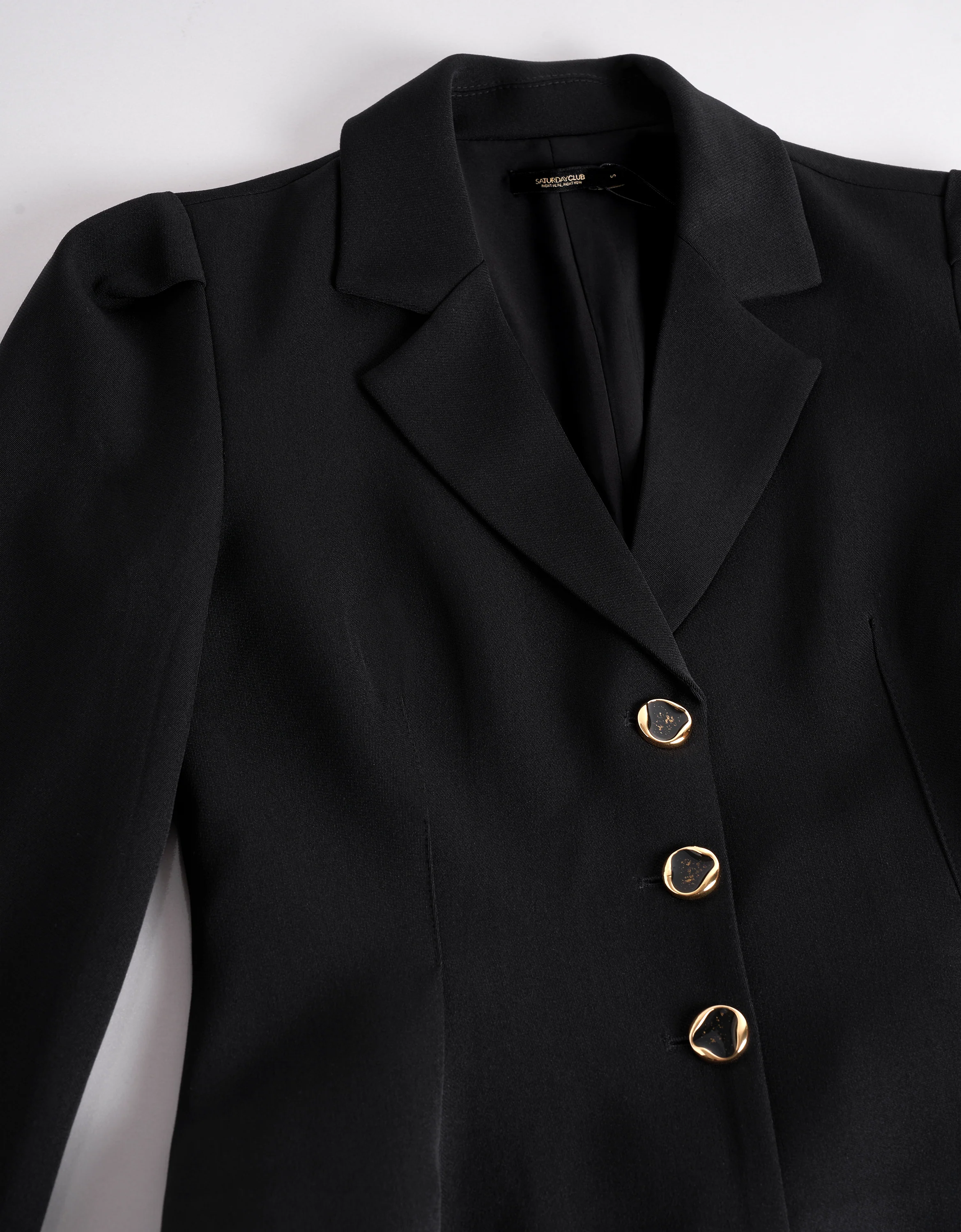 Puff Sleeve Pleated Blazer - Image 5