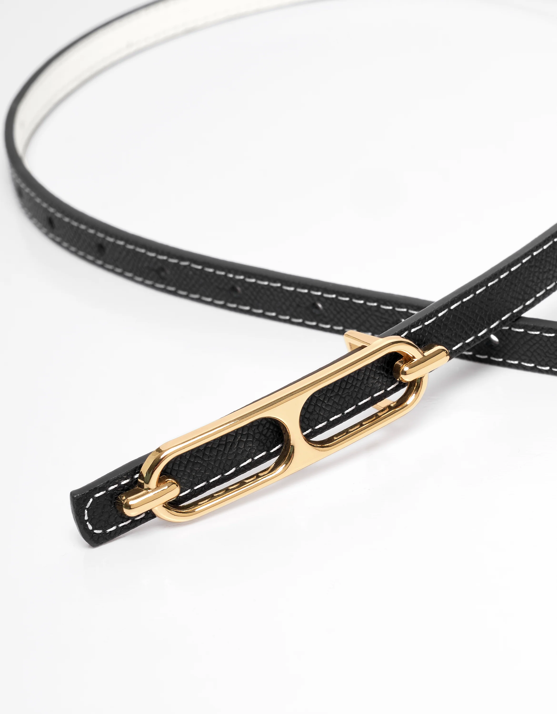 Reversible Thin Leather Belt - Image 10