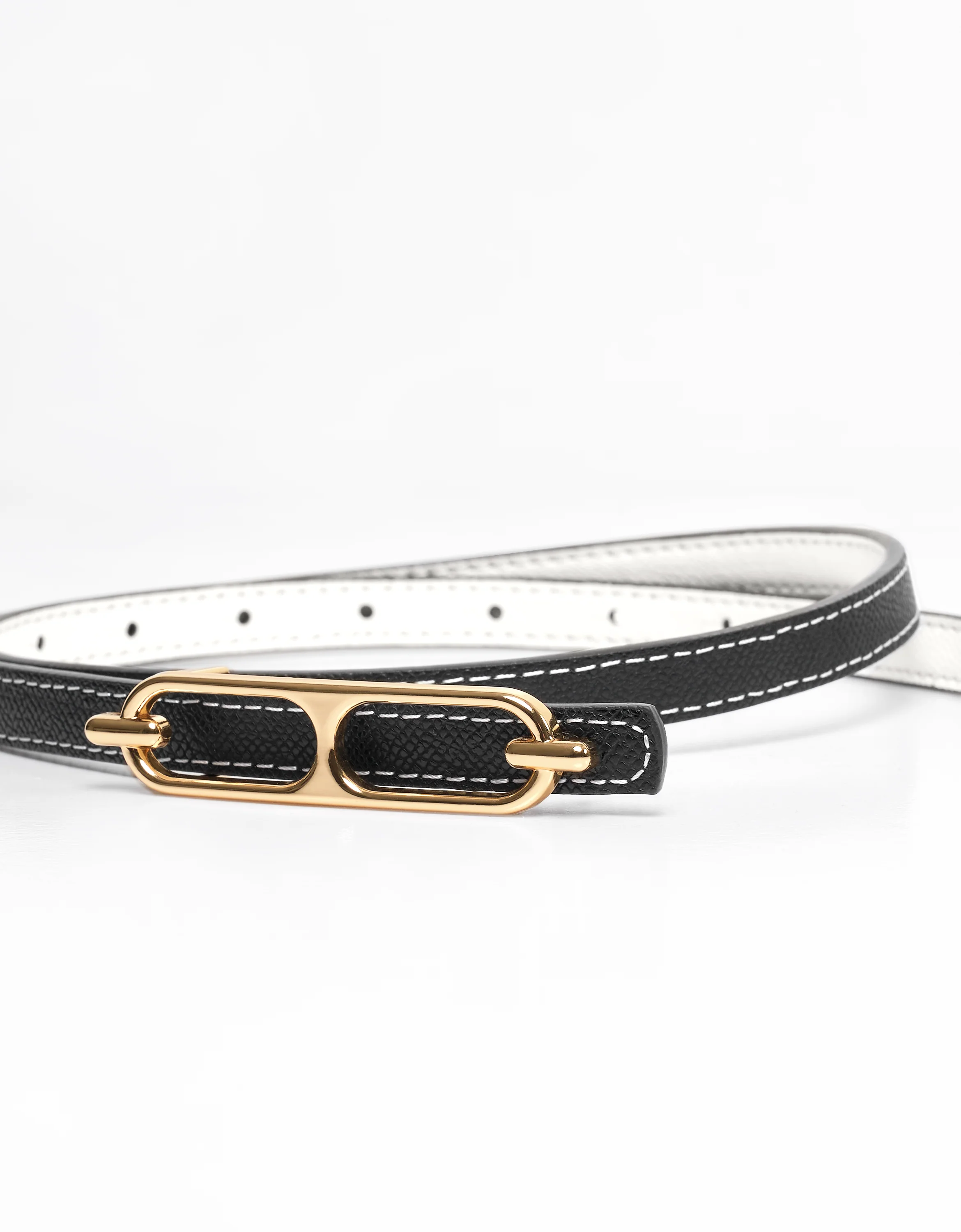 Reversible Thin Leather Belt - Image 11