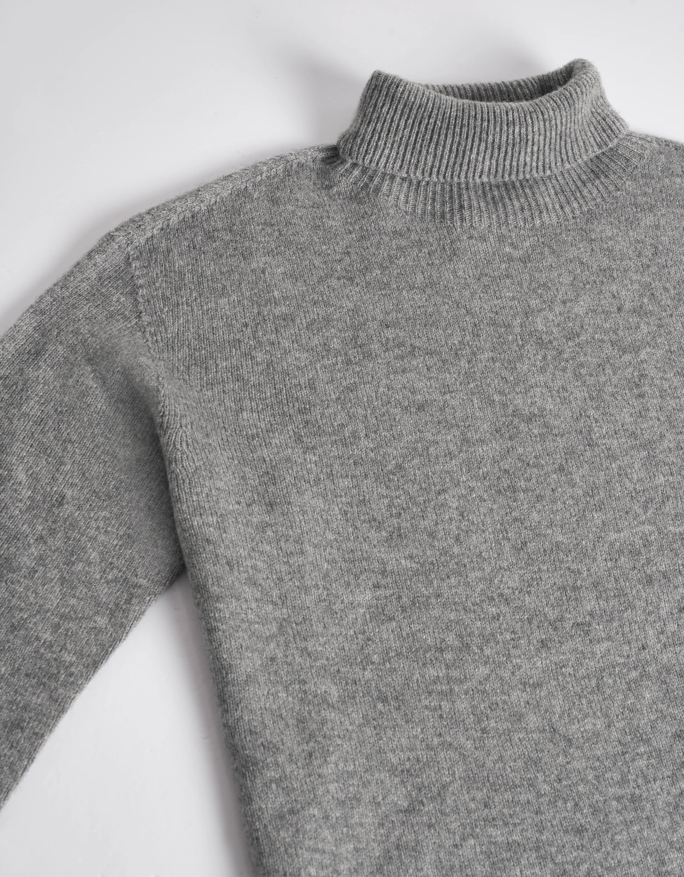 Ribbed Trims High Neck Knit Top - Image 11