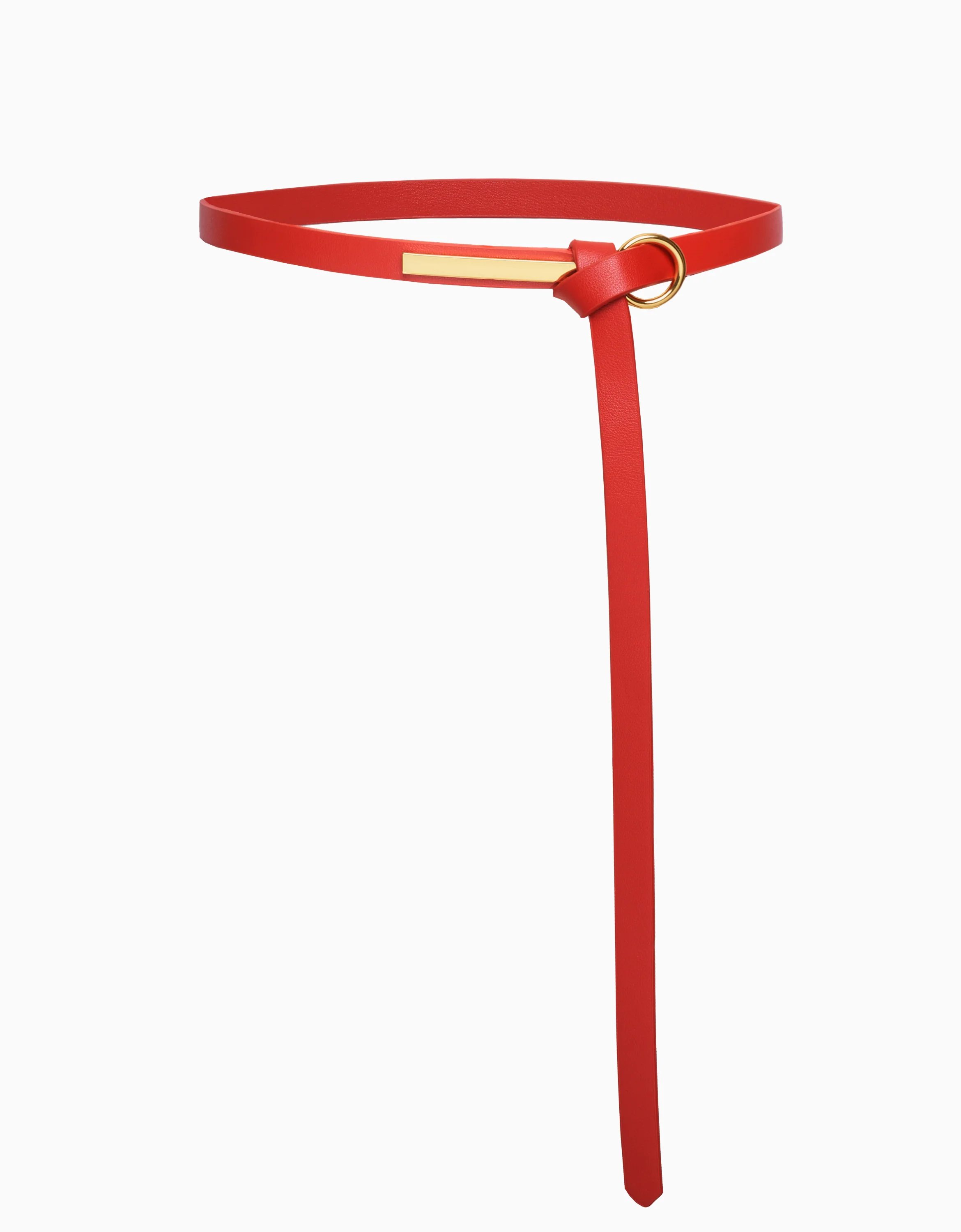 Ring Buckle Knotted Leather Belt - Image 6