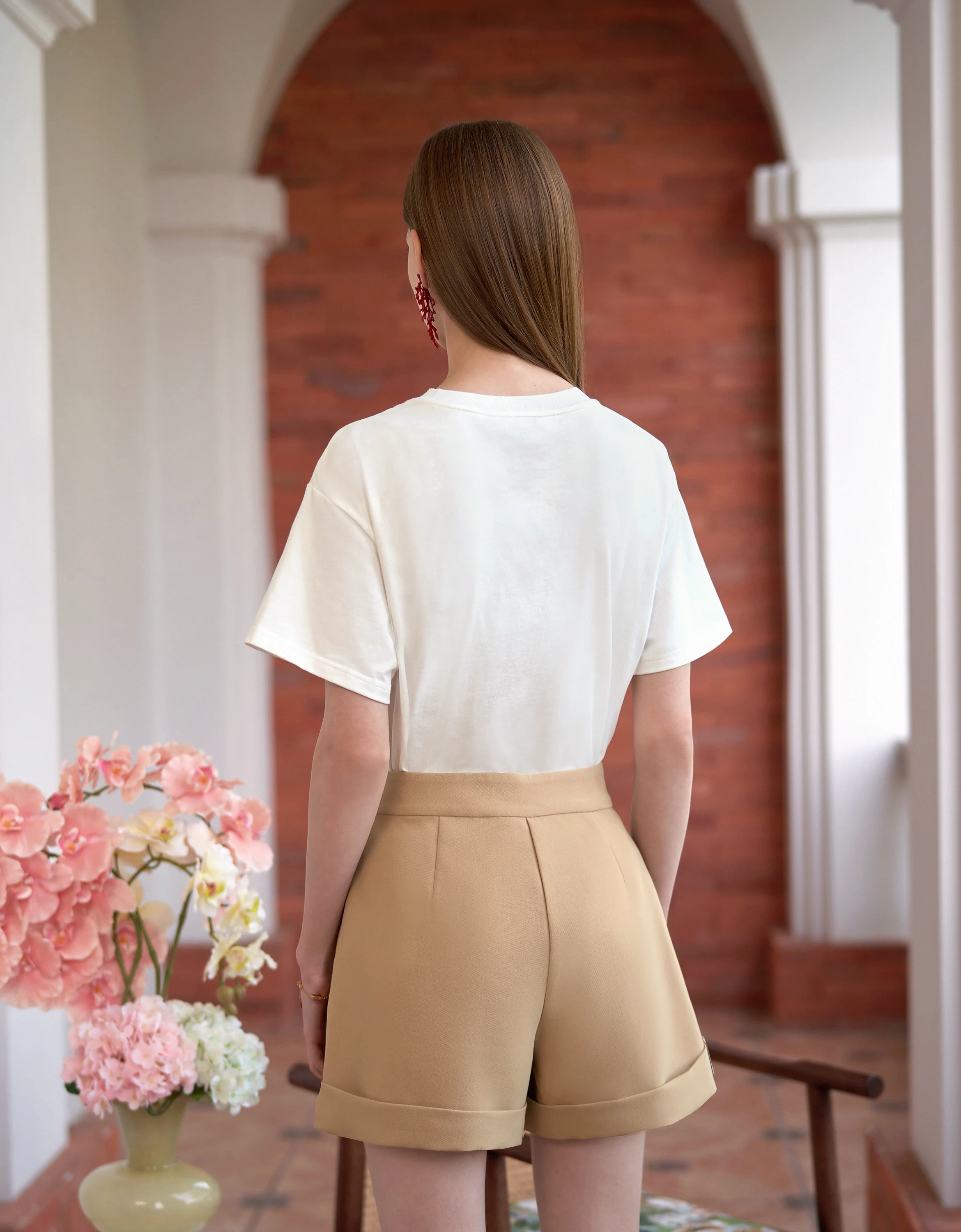 Rolled-up A-line Shorts - Image 5