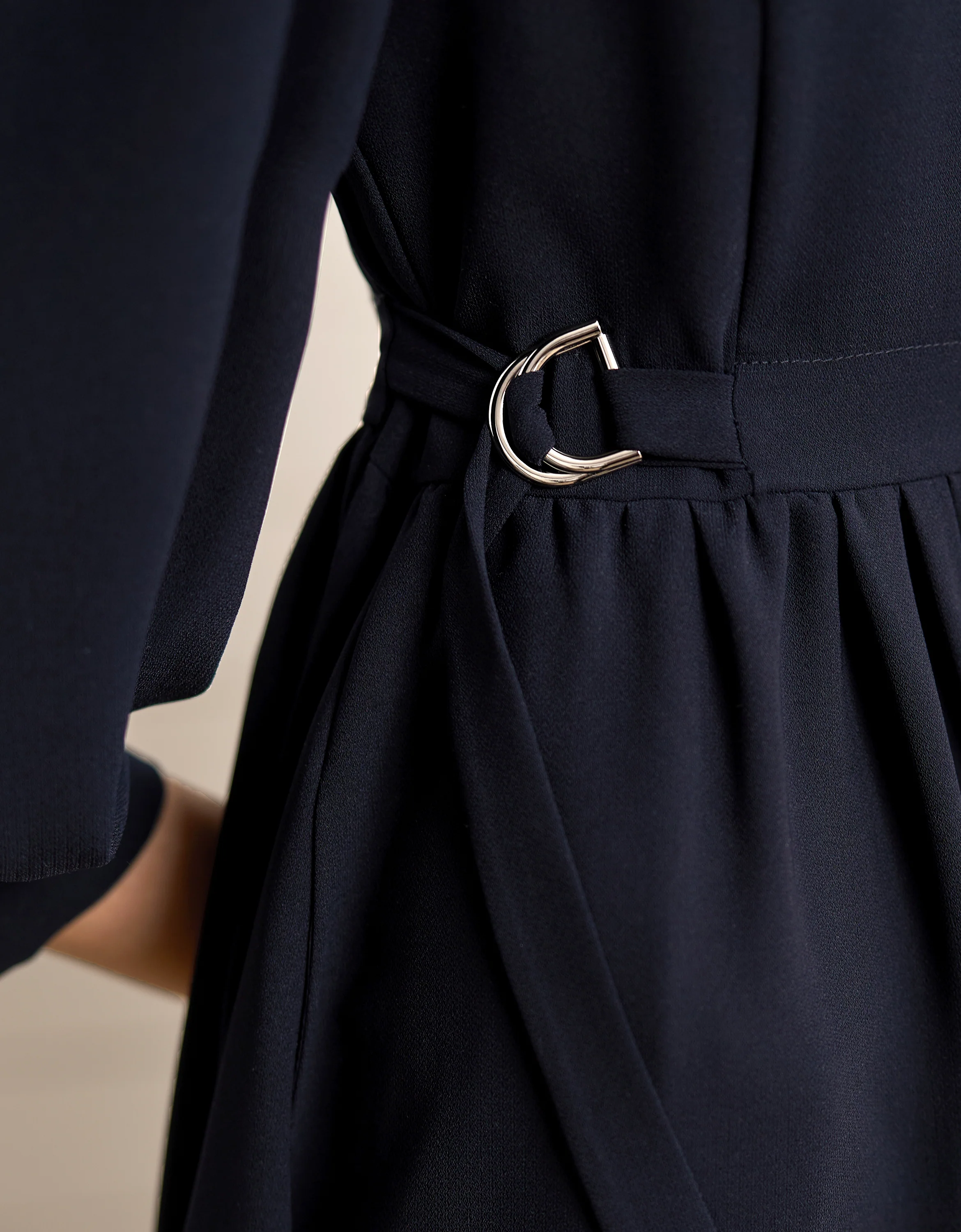 Round Neck Long Puff Sleeve Dress - Image 4