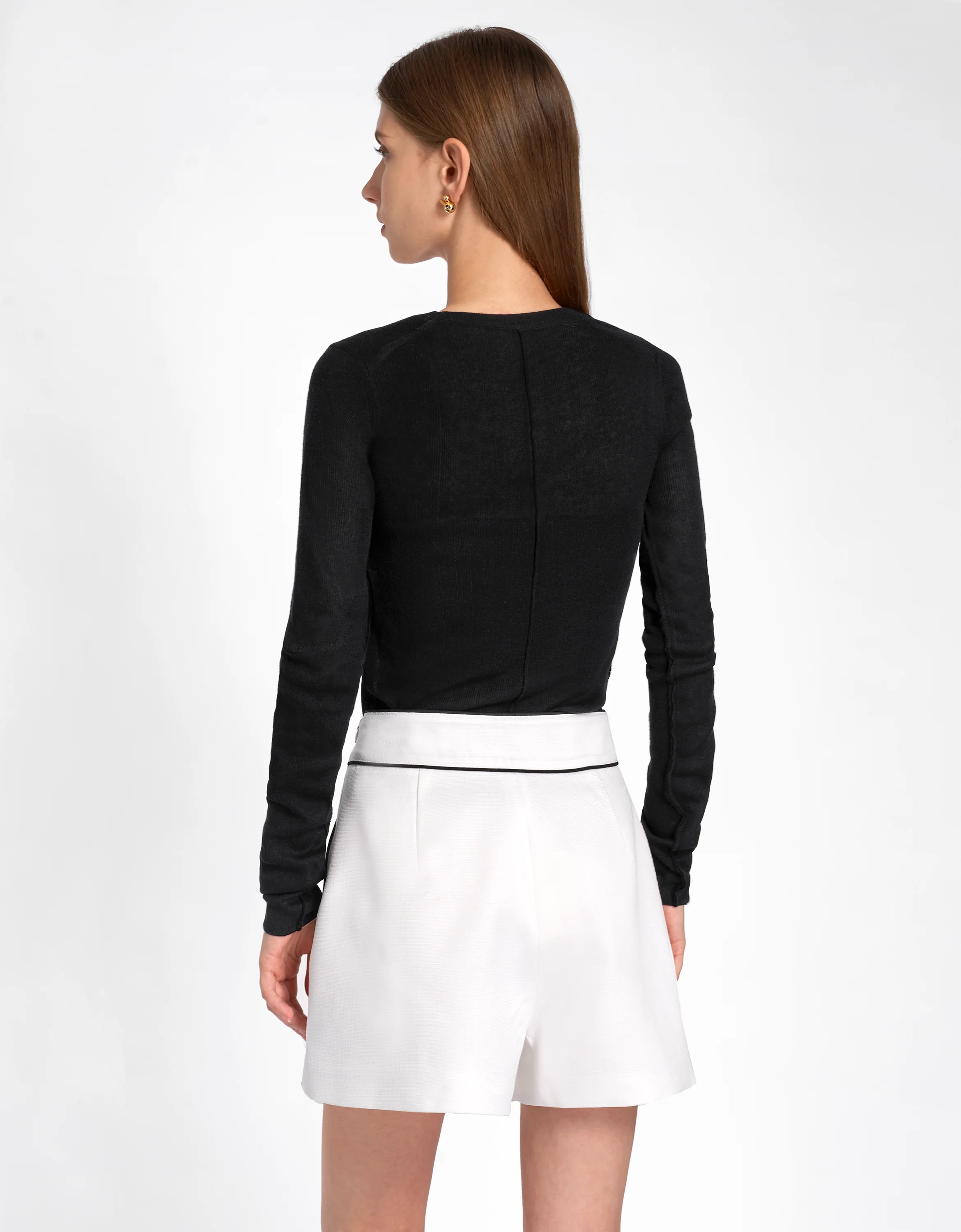 Round Neck Long Sleeve Wool Top - Image 7