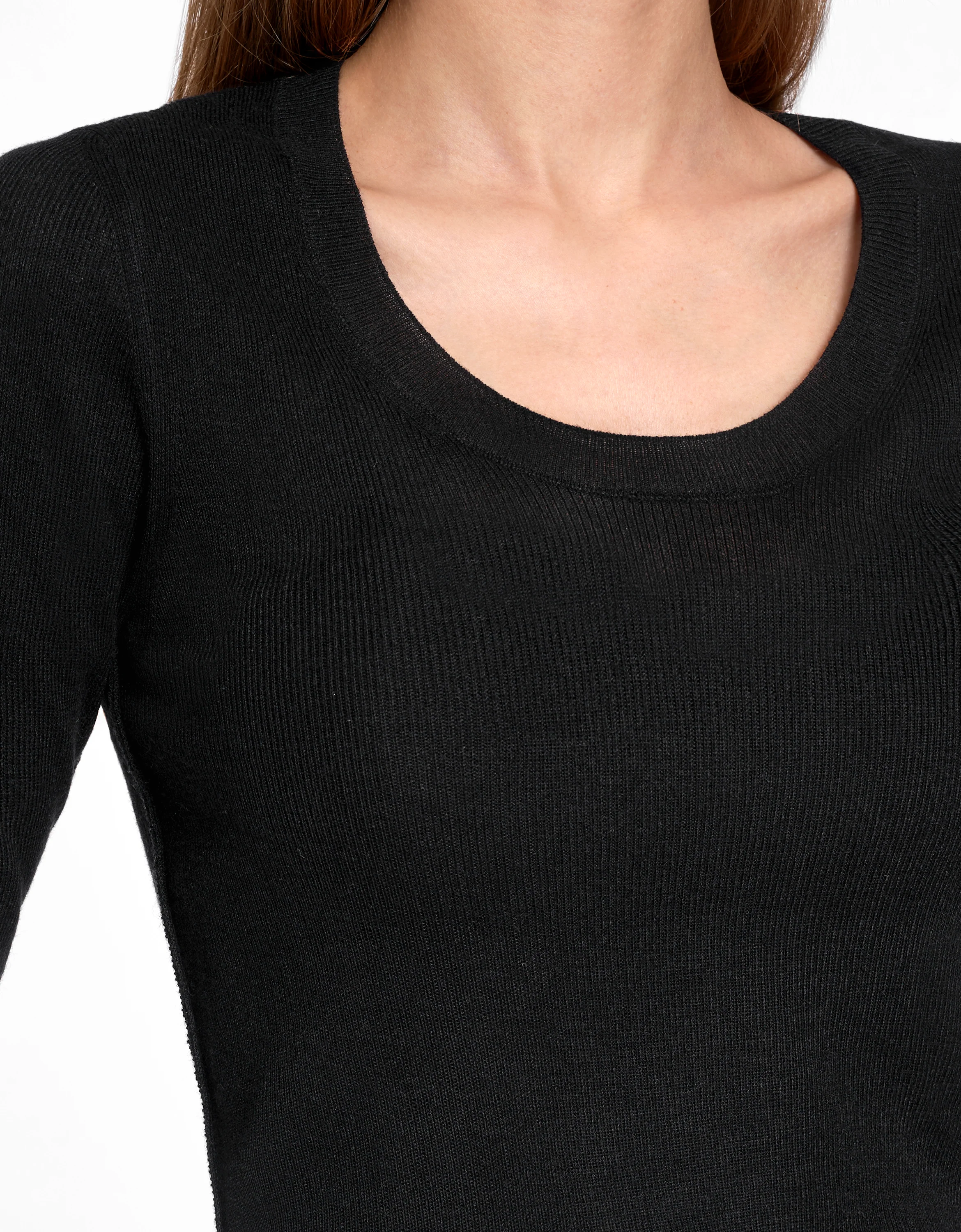 Round Neck Long Sleeve Wool Top - Image 9