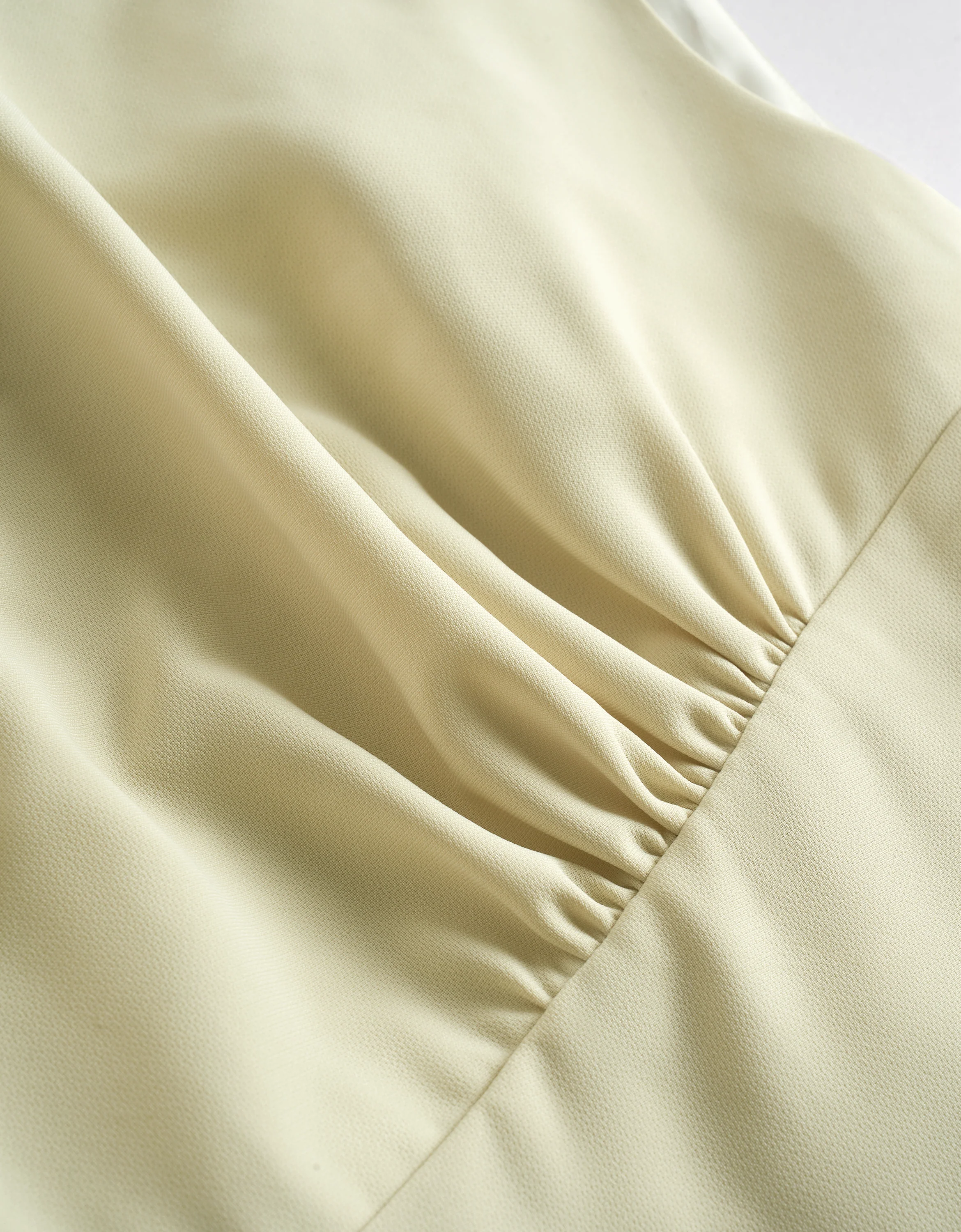 Round Neck Sleeveless Asymmetric Pleated Dress - Image 6